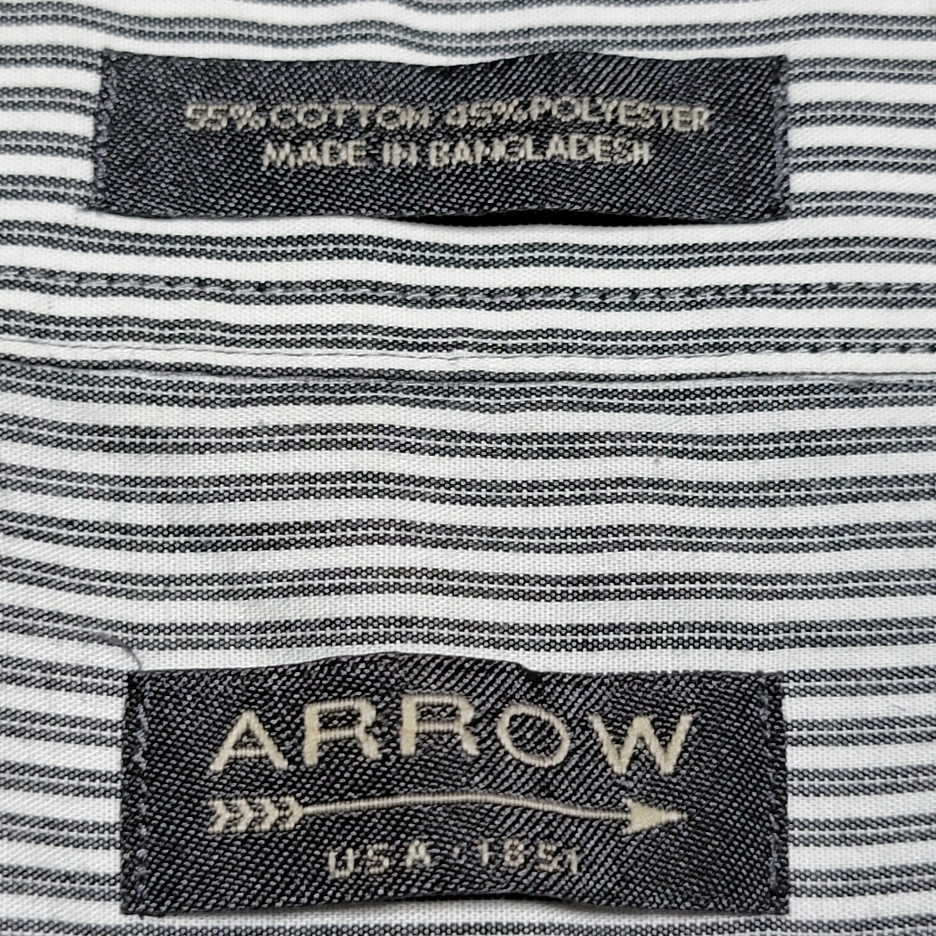 Arrow Arrow Full Button LS White w/ Black Stripes - Size XXL Size US XXL / EU 58 / 5 - 4 Thumbnail