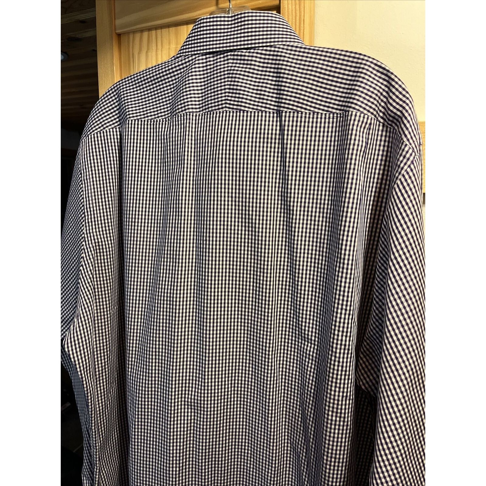Nordstrom John W Nordstrom 17.5 35 Purple Check LS Egypt Cotton Shirt Size US XXL / EU 58 / 5 - 8 Thumbnail