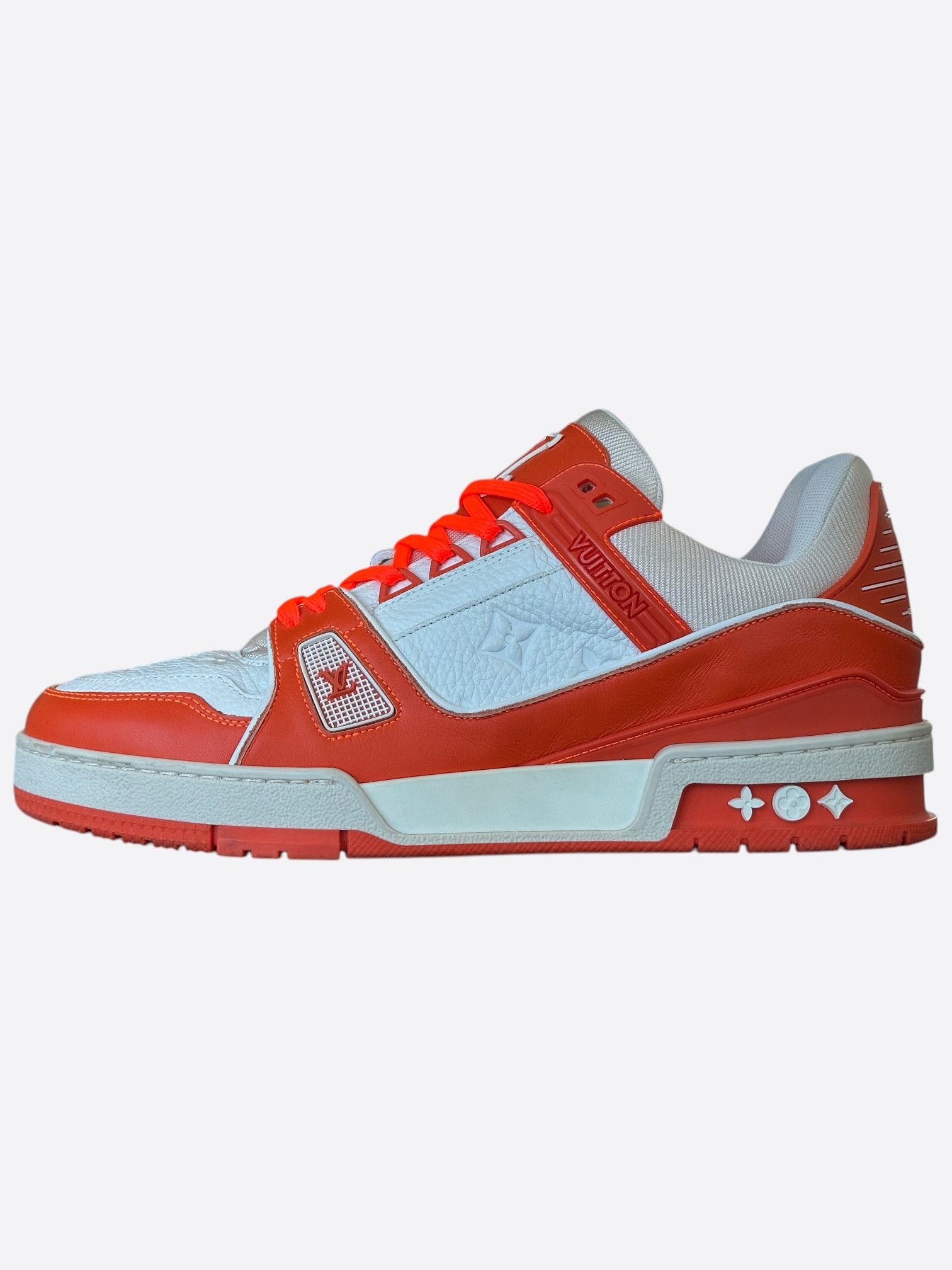 Louis Vuitton Louis Vuitton Orange & White Monogram Trainers Size US 8 / EU 41 - 4 Thumbnail