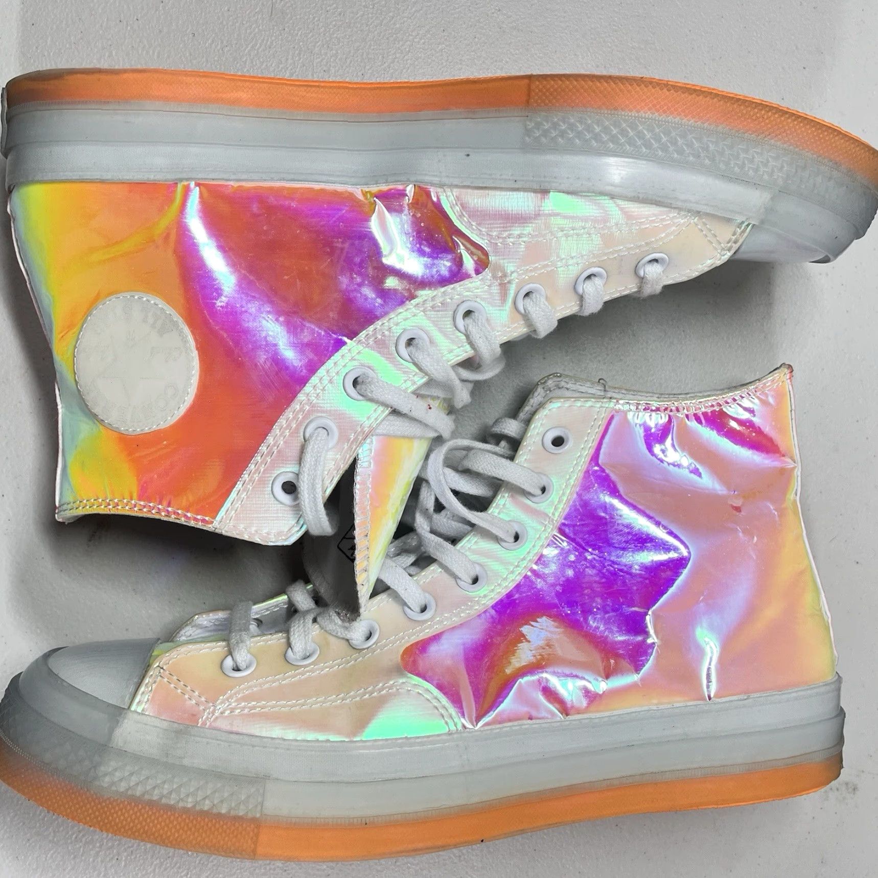 Converse Converse Chuck 70 High Top Unisex Sneaker M11 W13 White Iridescent 170604C Size US L / EU 52-54 / 3 - 7 Thumbnail