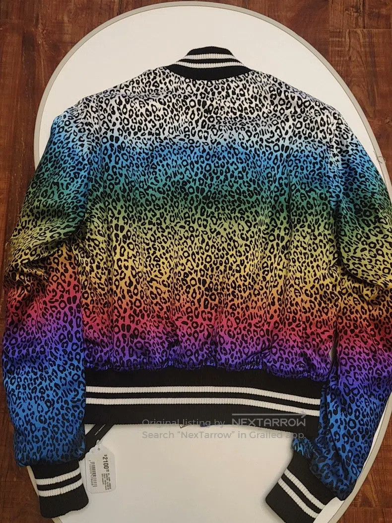 Amiri Amiri Rainbow Leopard Print Pilot Jacket Size M / US 6-8 / IT 42-44 - 2 Thumbnail