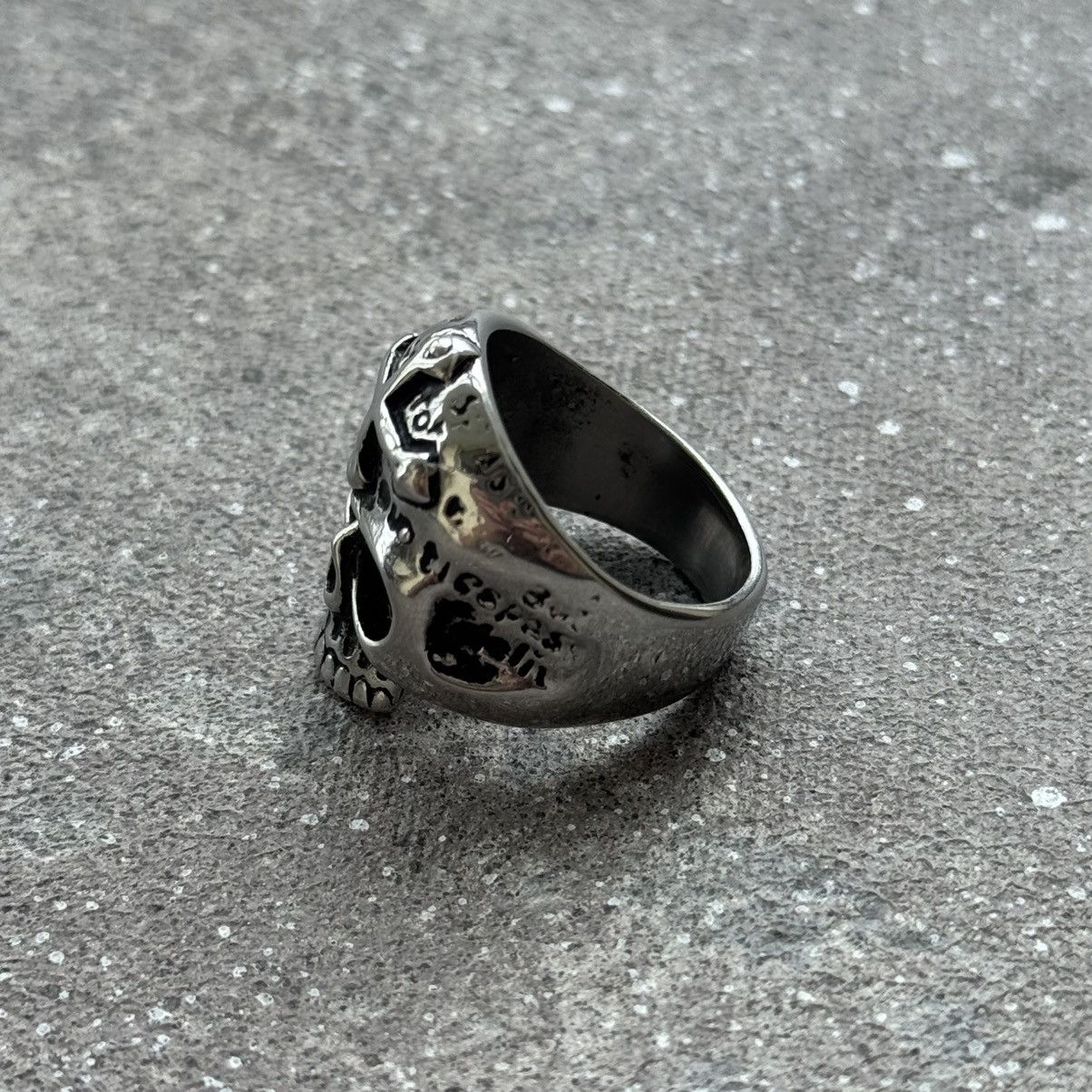 20471120 × Japanese Brand Skull Vintage Gothic Silver Ring Size ONE SIZE - 4 Thumbnail