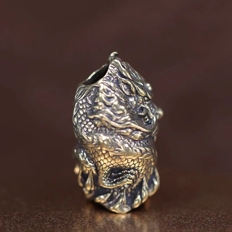 Handmade 2Pcs Dragon Knife Beads Paracord Bead Zipper Umbrella Size ONE SIZE - 2 Thumbnail