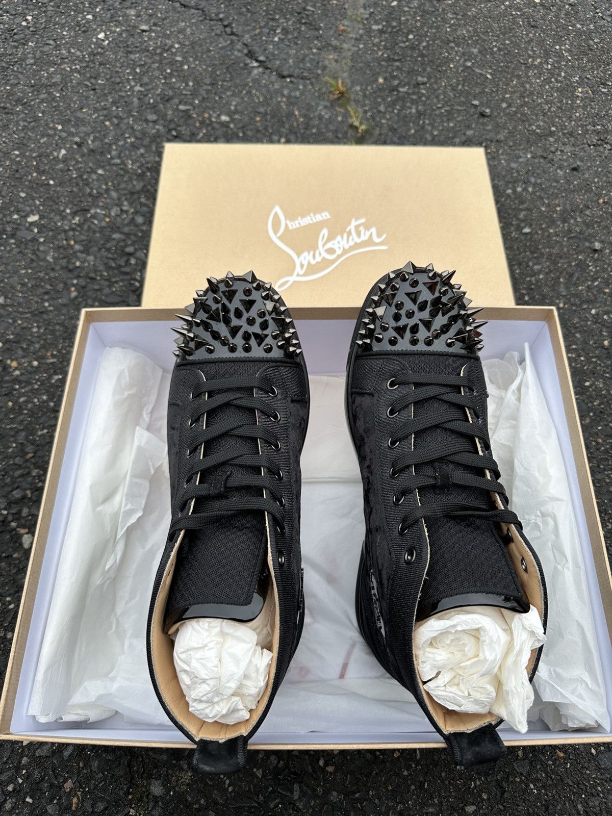 Christian Louboutin Christian Louboutin High Top Sneaker All Black Size US 9.5 / EU 42-43 - 19 Thumbnail