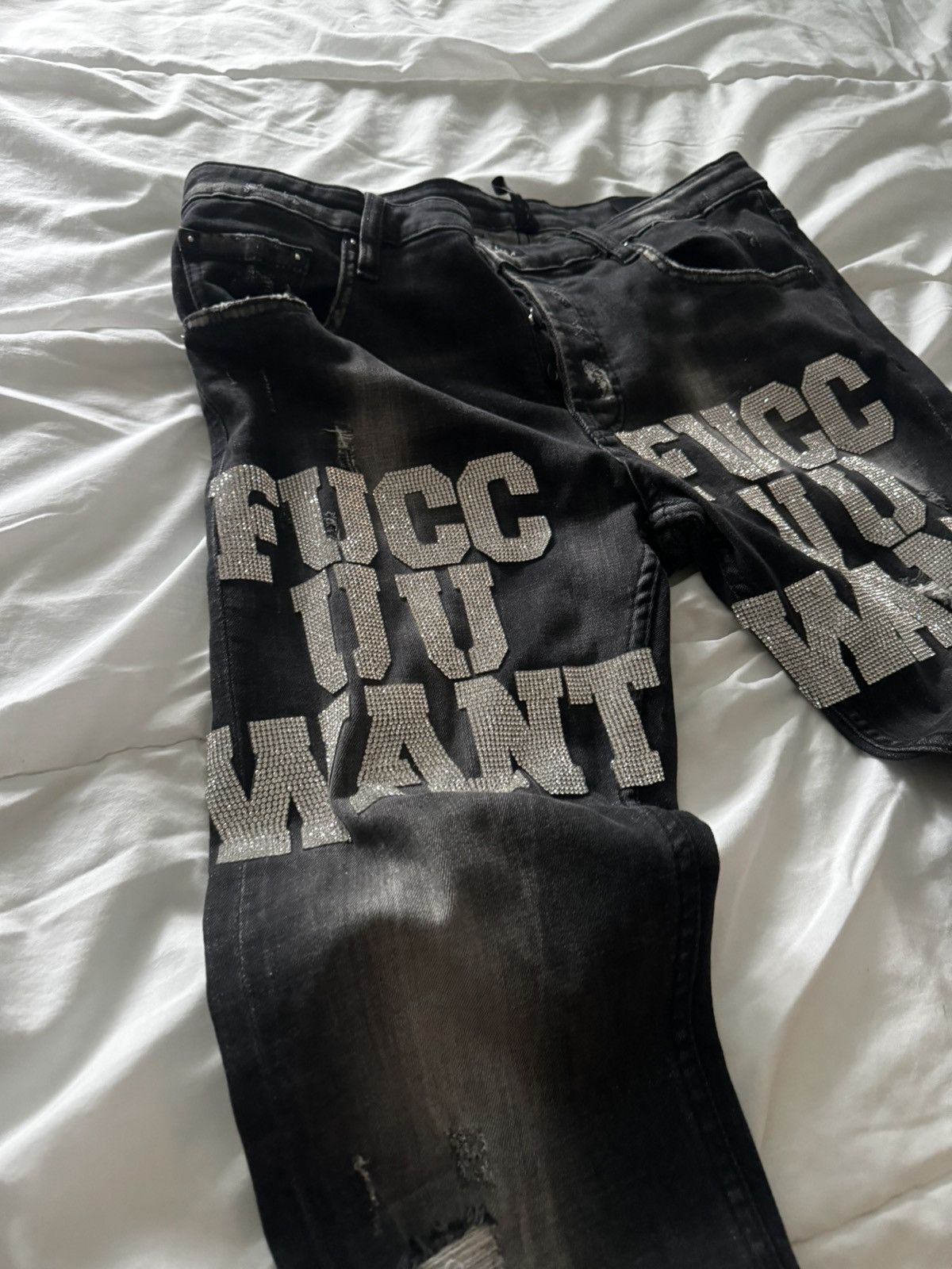Japanese Brand Fuccuwant slim denim Size US 34 / EU 50 - 2 Thumbnail