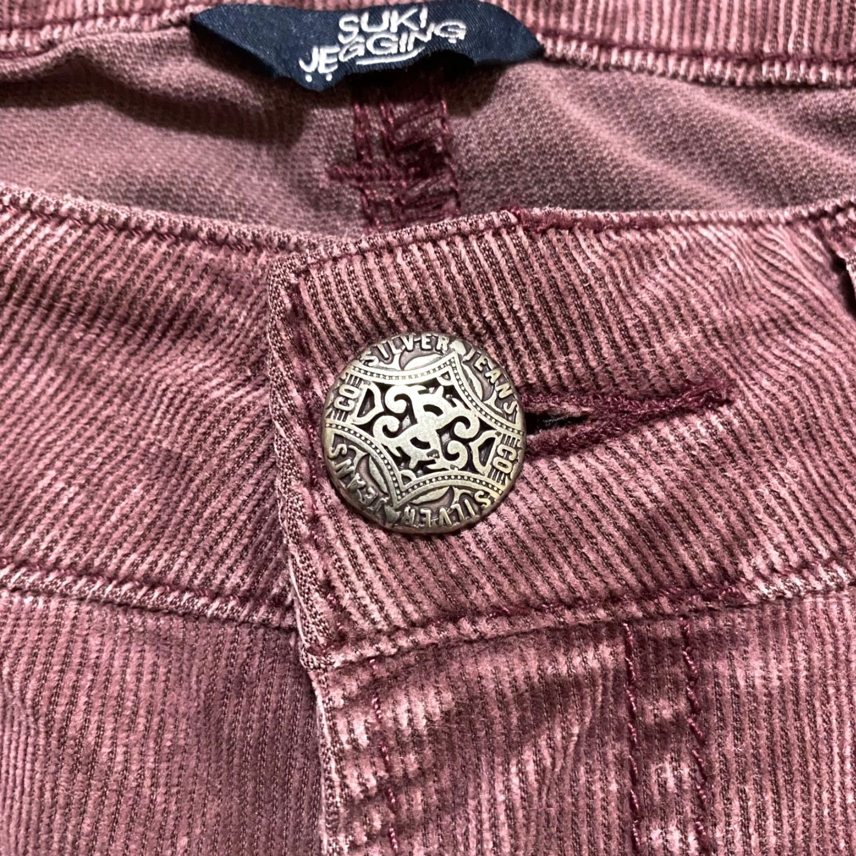 Silver Jeans Co. Silver Jeans Womens Purple Corduroy Suki Jegging Medium Wash Mid Rise 27 Inseam 29 Pocket Stretch Jeans Size 27" / US 4 / IT 40 - 6 Thumbnail