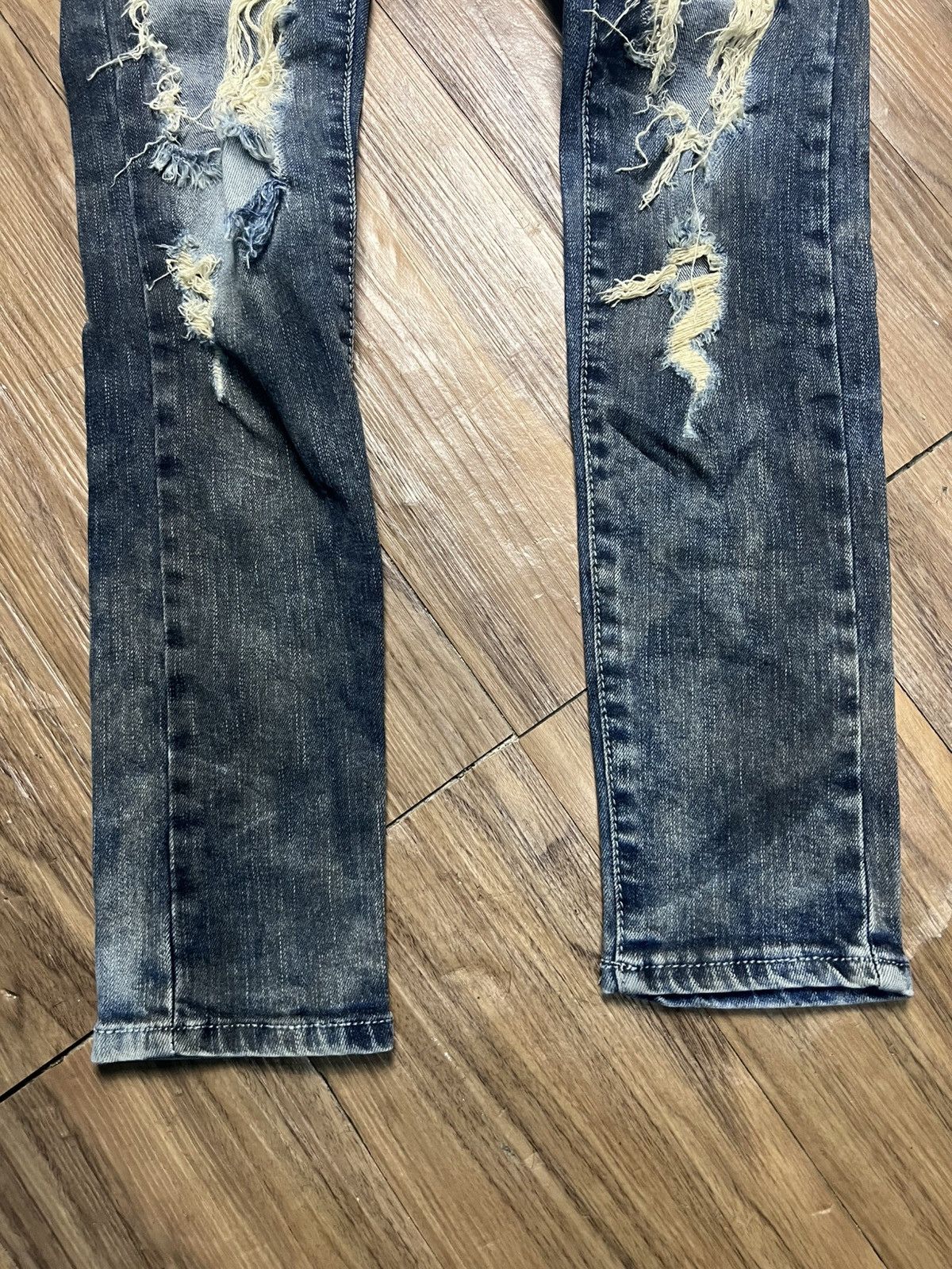 Japanese Brand d.i.a. Ripped Distressed Skinny Jeans Korean Streetwear (42) Size 26" / US 2 / IT 38 - 4 Thumbnail