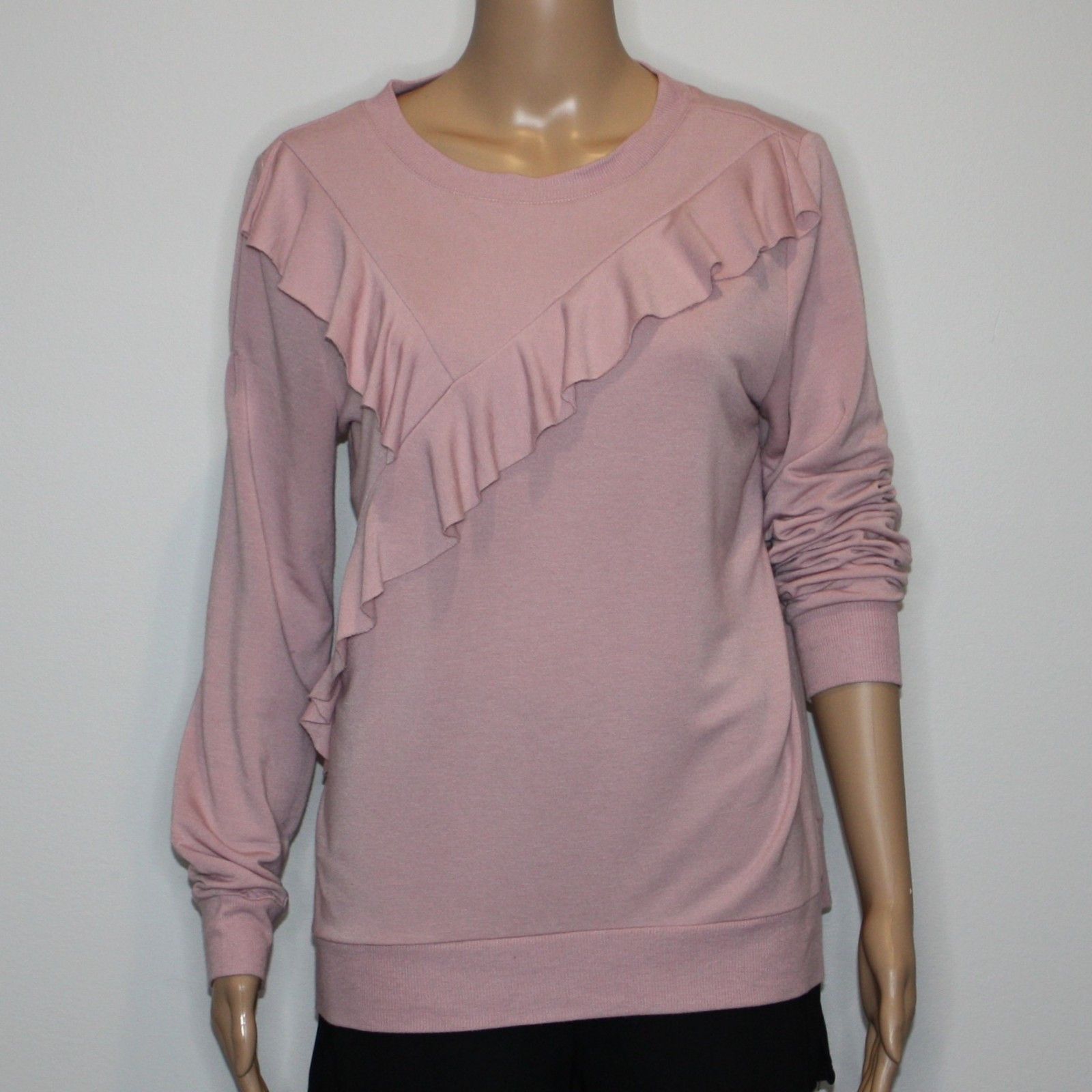 Other Cable & Gauge Blush Lightweight Ruffle Sweater Top Size M / US 6-8 / IT 42-44 - 1 Thumbnail