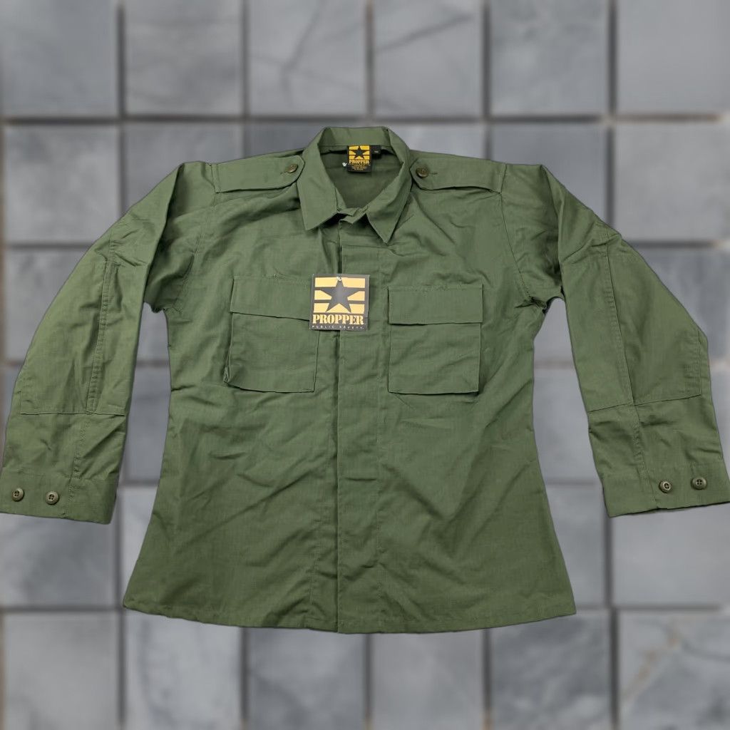 Propper VINTAGE PROPPER Military Jacket Mens M Green Button 2 Pocket NWT Deadstock BDU Canvas Cotton-Blend Shirt? Size US M / EU 48-50 / 2 - 1 Thumbnail
