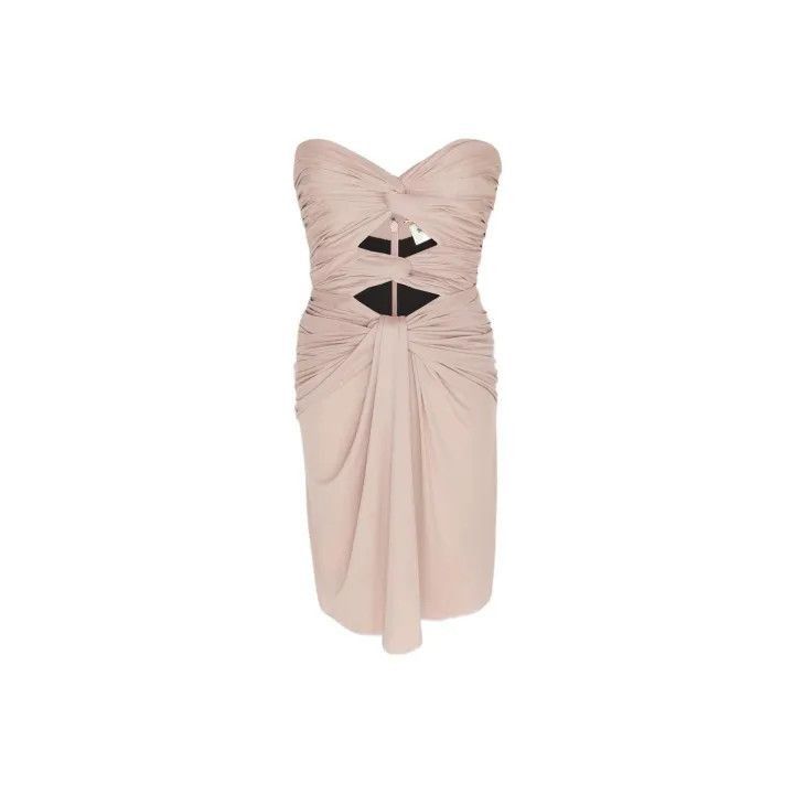Saint Laurent Paris Saint Laurent Pink Ruched Sleeveless Dress -2507 Size S / US 4 / IT 40 - 7 Thumbnail