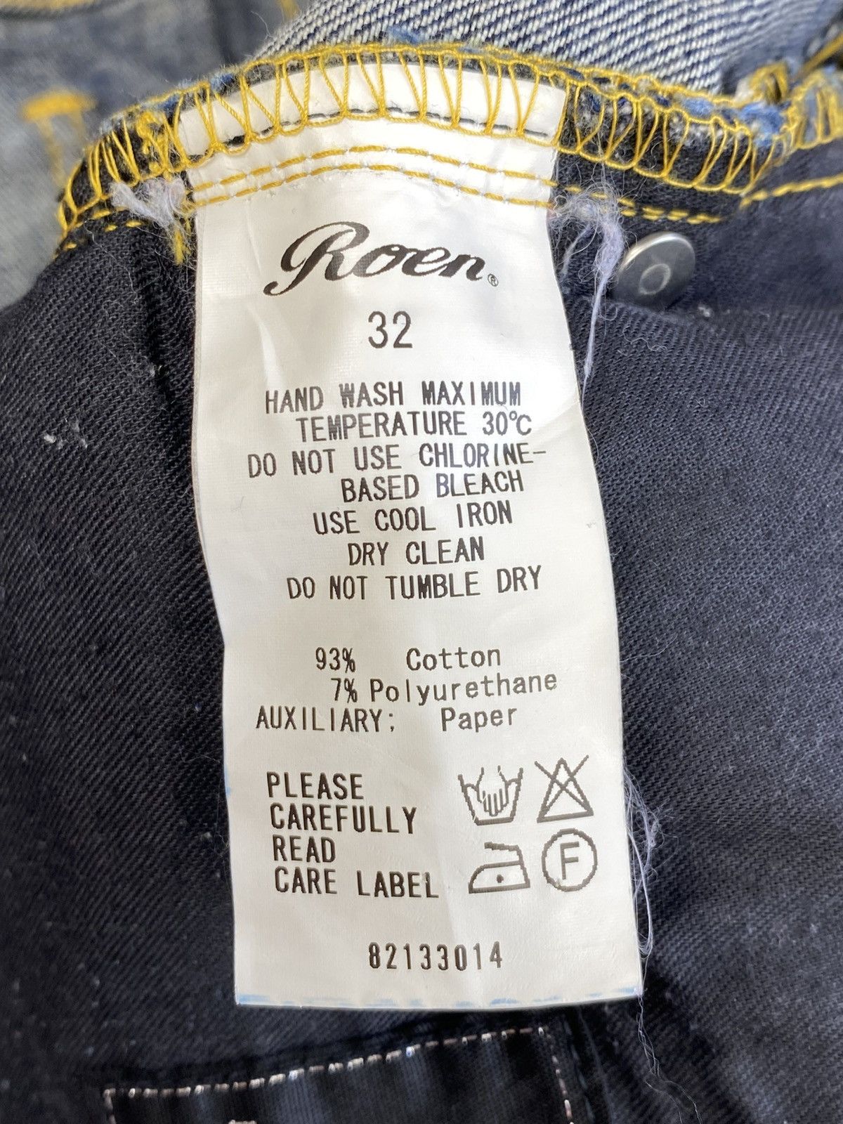 Japanese Brand Roen for men Script Regular Fit Denim Size US 32 / EU 48 - 15 Thumbnail