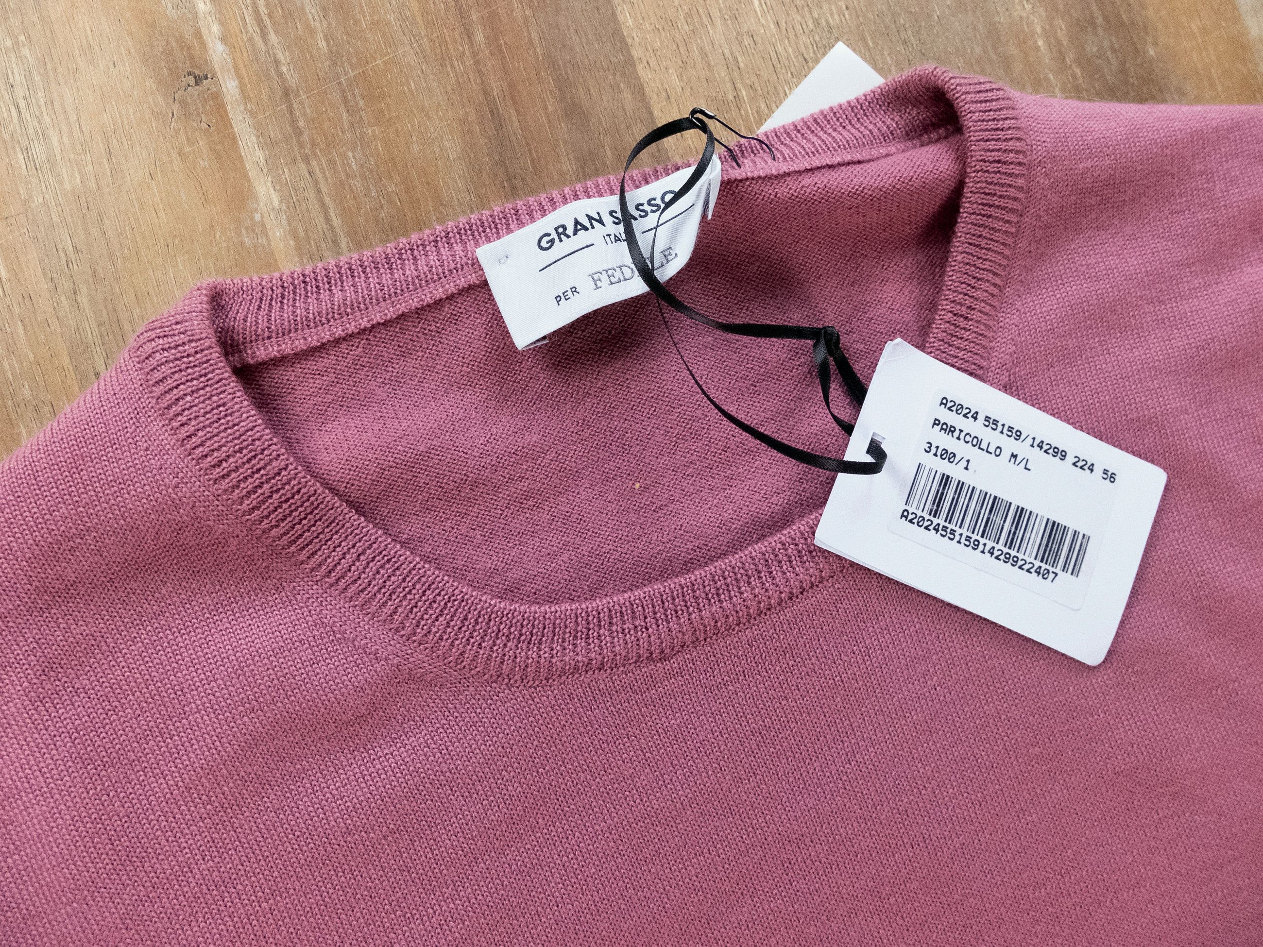 Gran Sasso GRAN SASSO for Fedele pink crewneck wool sweater 3XL Size US XXL / EU 58 / 5 - 2 Thumbnail