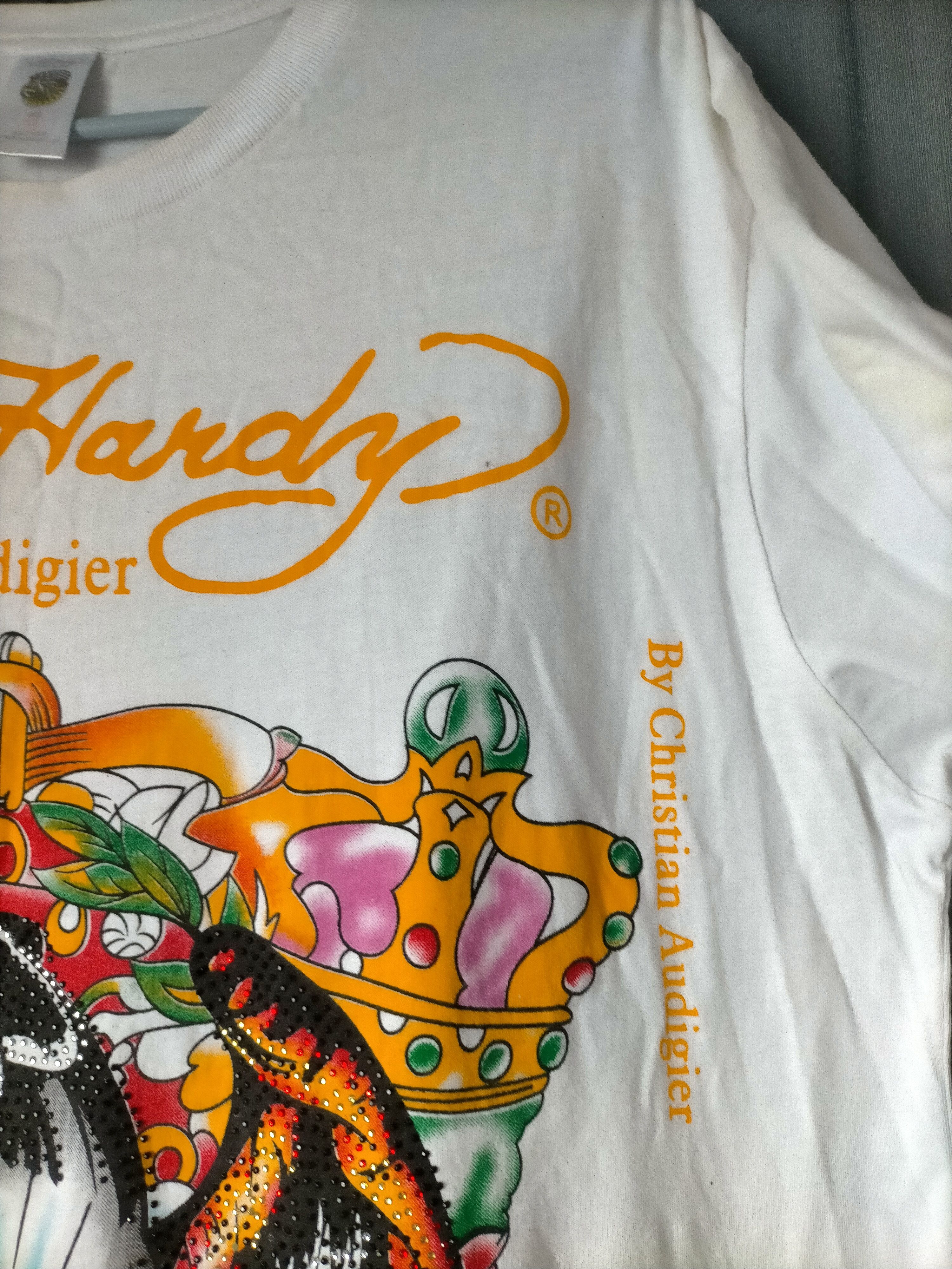 Ed Hardy Ed Hardy By Christian Audigier White T-shirt Size US XL / EU 56 / 4 - 9 Thumbnail