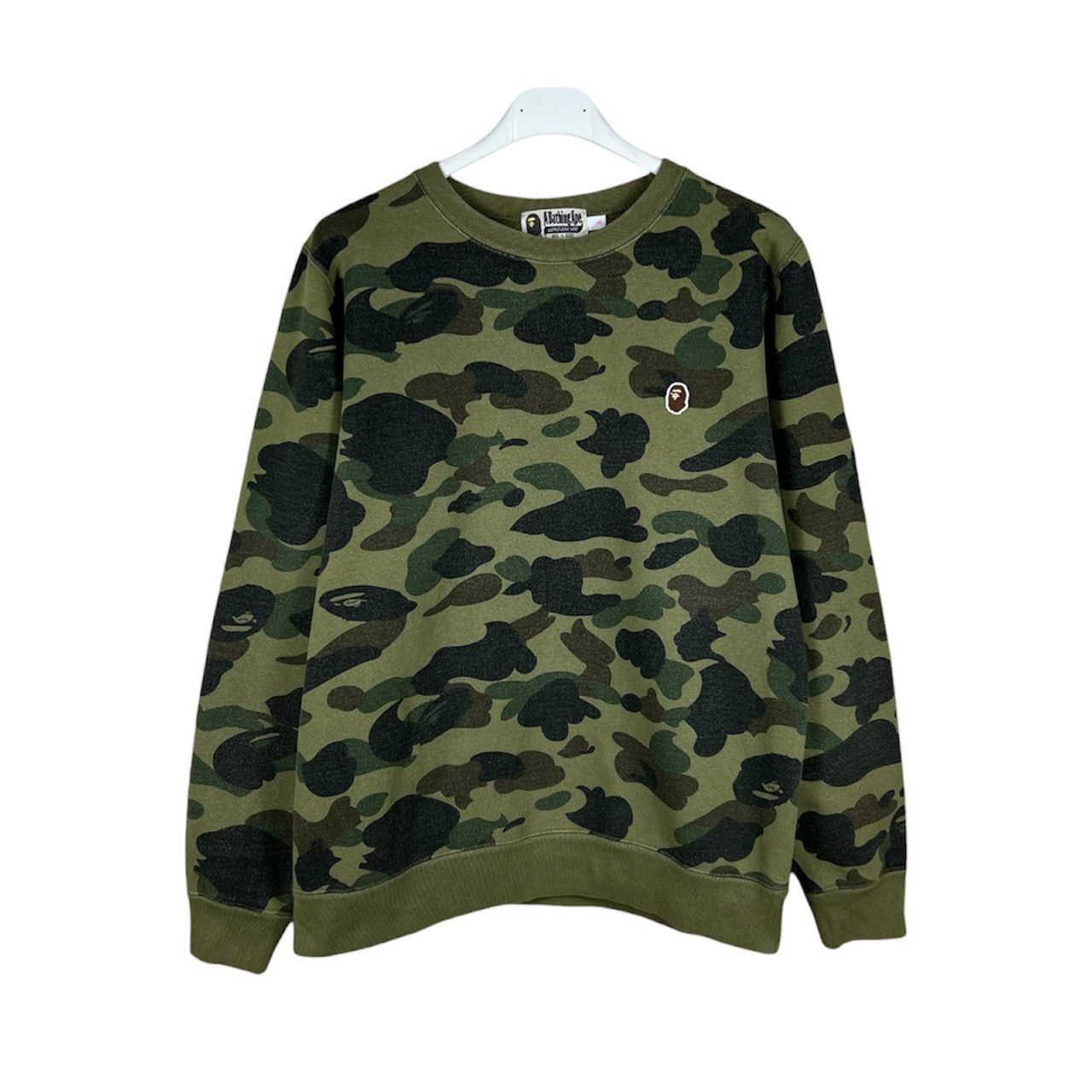 Bape Bape y2k OG 1st camo pattern fullprint head logo sweatshirt Size US S / EU 44-46 / 1 - 2 Thumbnail
