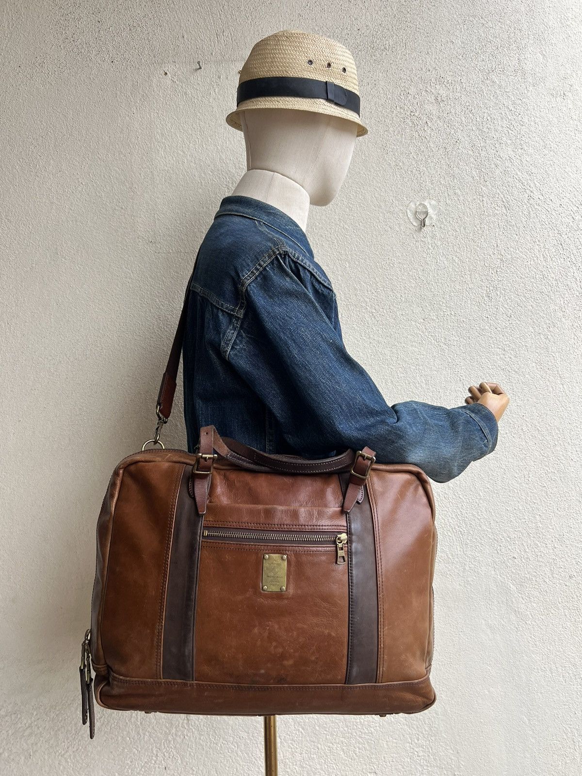 Leather × MasterPiece Masterpiece Japan Patina Leather 2 Way Bag Size ONE SIZE - 4 Thumbnail
