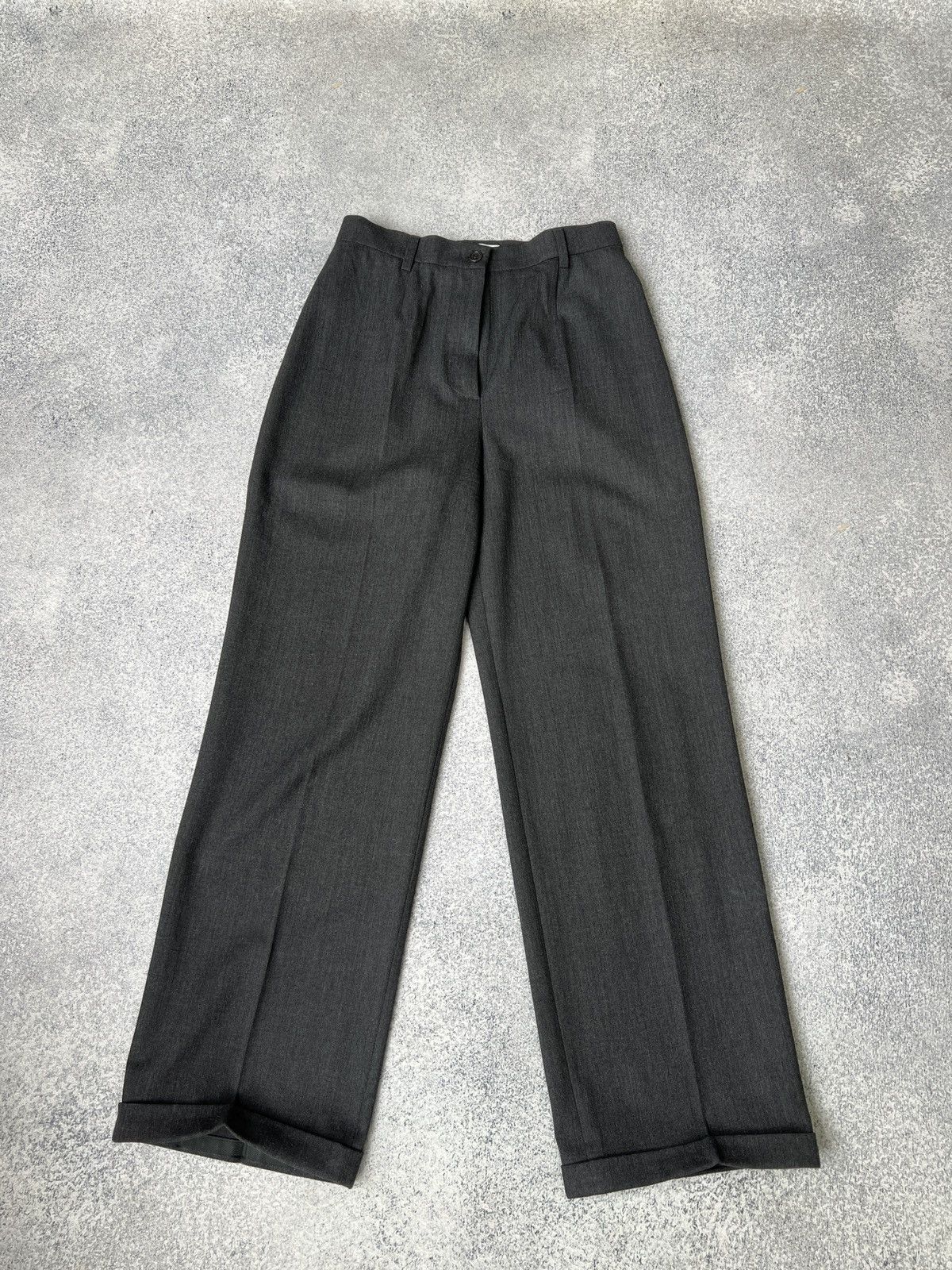 Designer × Max Mara × Vintage Vintage Max Mara Women’s Grey Pants Size 26" / US 2 / IT 38 - 3 Thumbnail