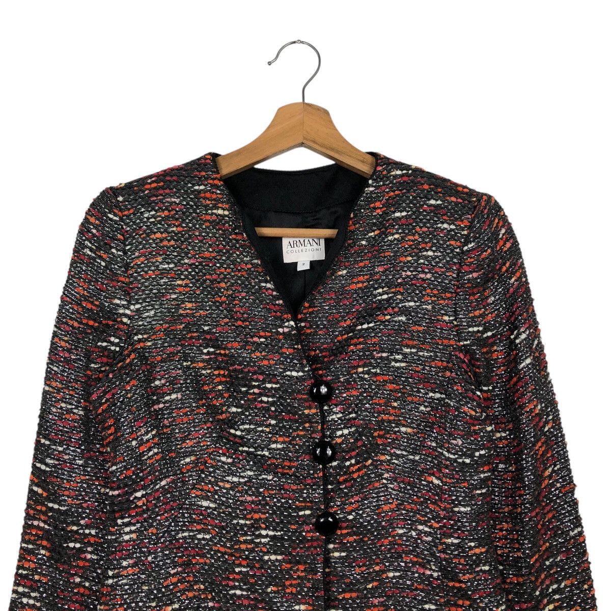 Armani Collezioni Armani Collezioni Textured Knit Button Jacket Size M / US 6-8 / IT 42-44 - 4 Thumbnail