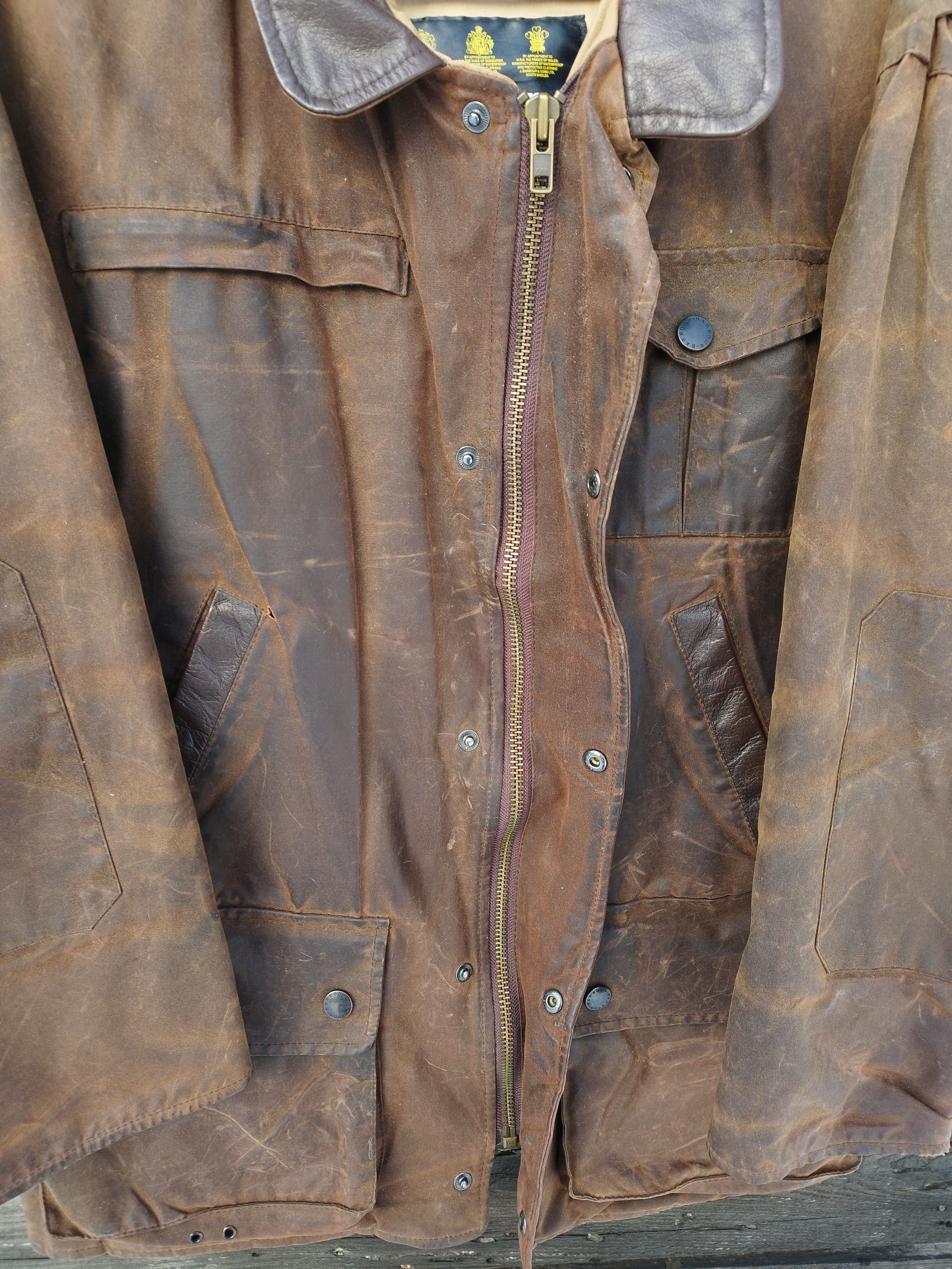 Barbour Barbour A1550 Bushman Waxed Cotton Jacket Brown Size M Size US M / EU 48-50 / 2 - 4 Thumbnail