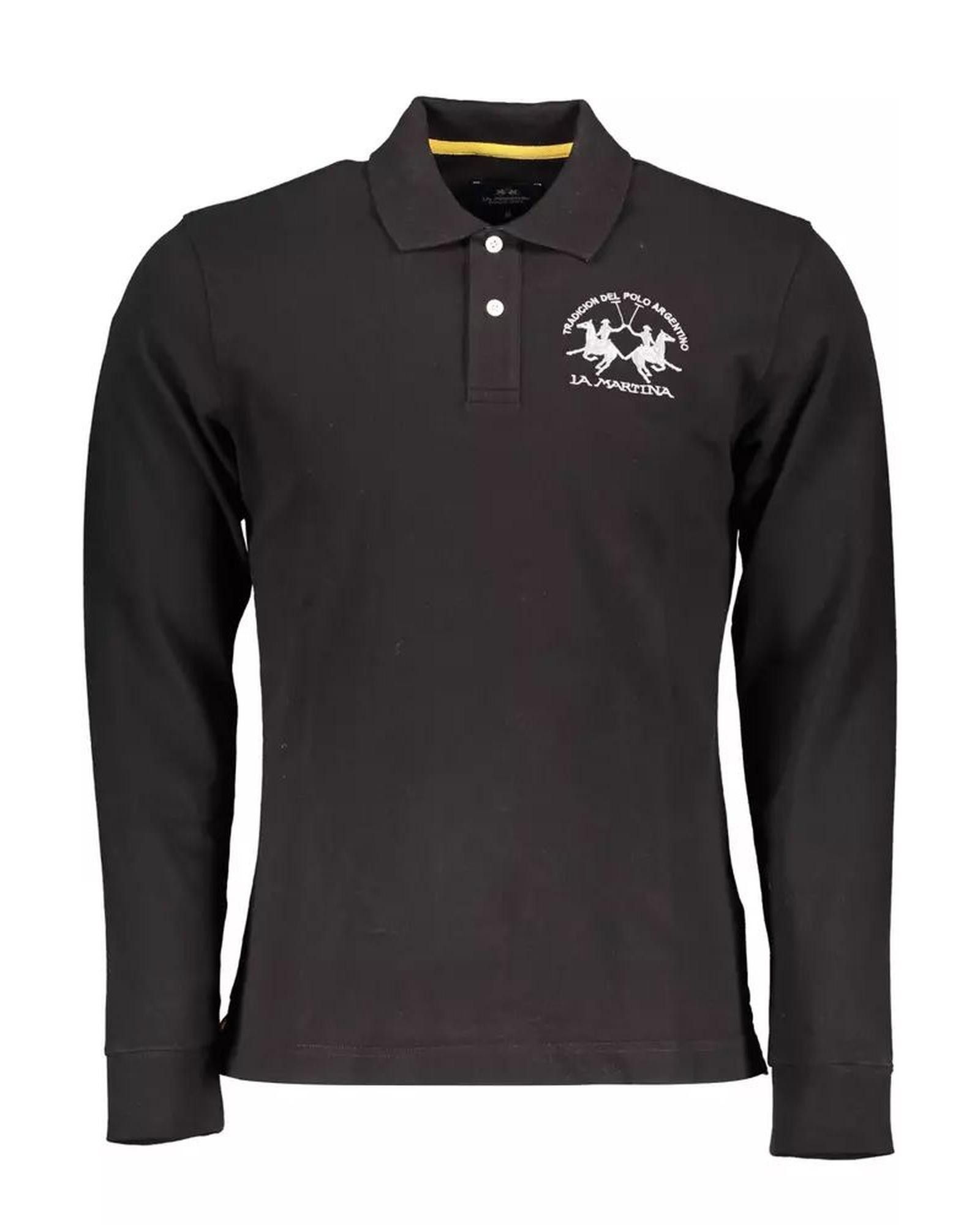 La Martina Arancione Cotton Men Polo Shirt main image 1