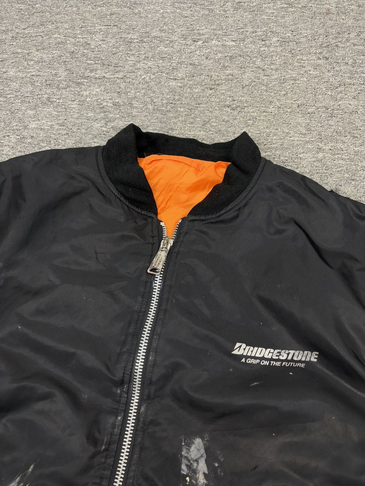 Japanese Brand Vintage Intermediate Ma-1 Flight Bomber Jacket Bridgestone Size US XL / EU 56 / 4 - 5 Thumbnail