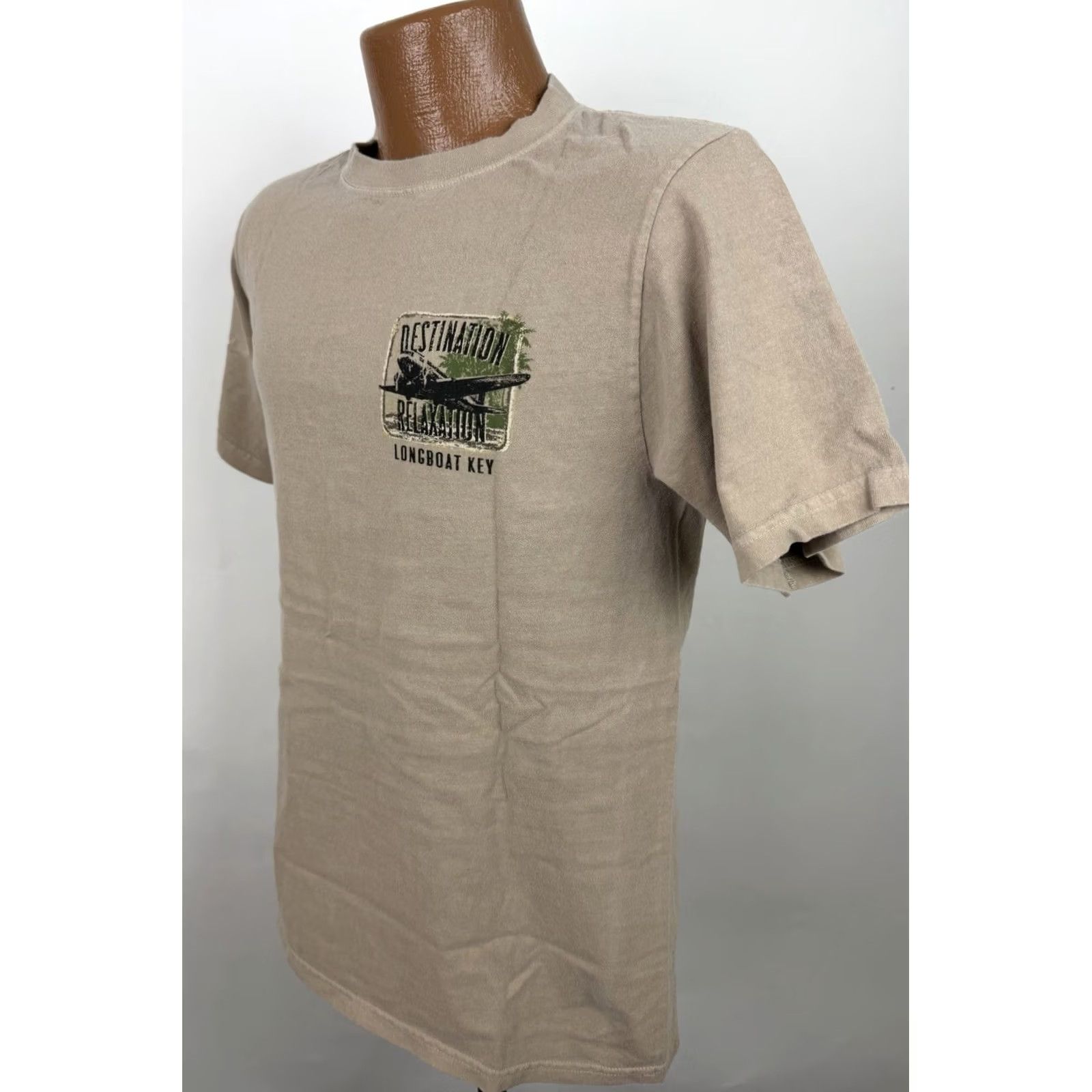 Vintage Crazy Shirts T-Shirt Mens Small Kona Coffee Dyed Shirt Hawaiian Graphic Print Shirt Hawaiian Mens Small Beige Size US S / EU 44-46 / 1 - 5 Thumbnail
