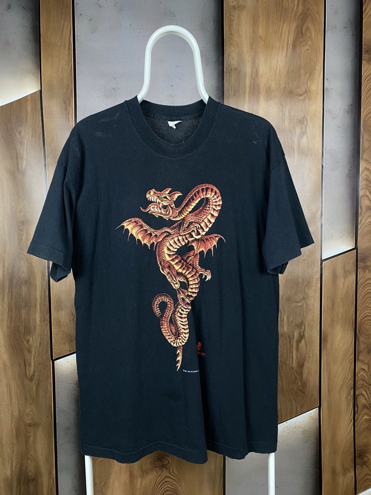 Vintage 🐉Vintage 90s T-Shirt Alchemy Carta Japanese Dragon VTG Tee🐉 Size US L / EU 52-54 / 3 - 1 Thumbnail