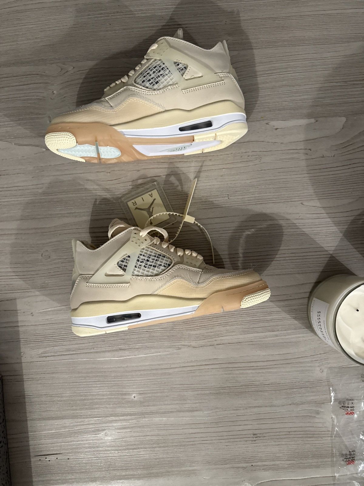 Nike × Off-White Jordan 4 Retro Off-White Sail (W) Size US 6 / IT 36 - 2 Thumbnail