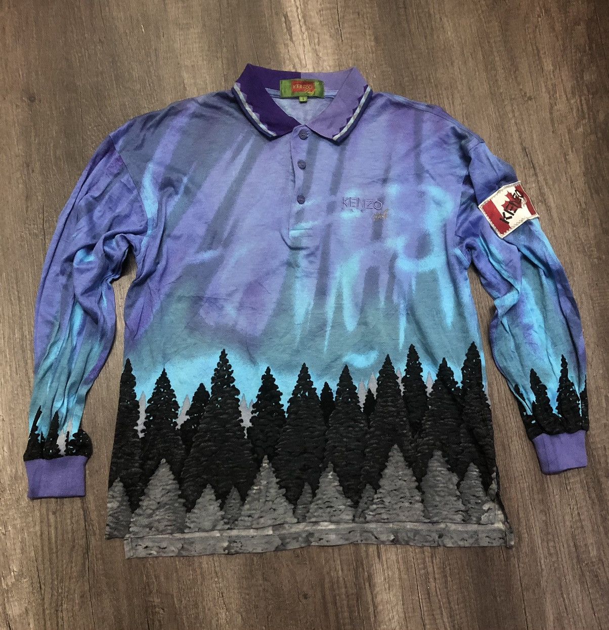 Kenzo × Vintage Vintage Kenzo Golf Long Sleeve Polo Shirt Size US S / EU 44-46 / 1 - 8 Thumbnail