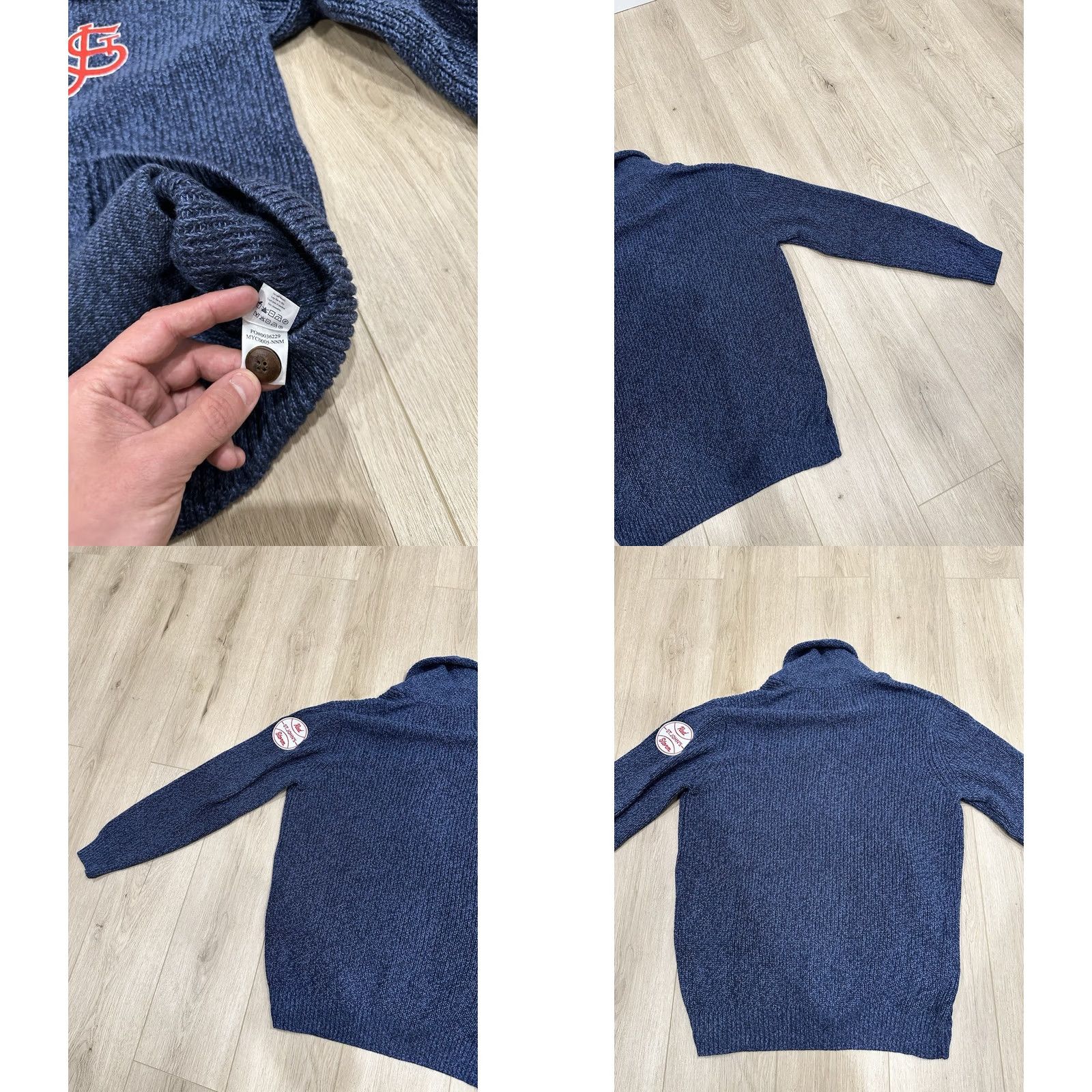 Faherty NWT Faherty Cardigan Shawl XL Fisherman Knit Cashmere Cotton Blue Long Sleeve Button Mens Regular Knit Style Size US XL / EU 56 / 4 - 9 Thumbnail