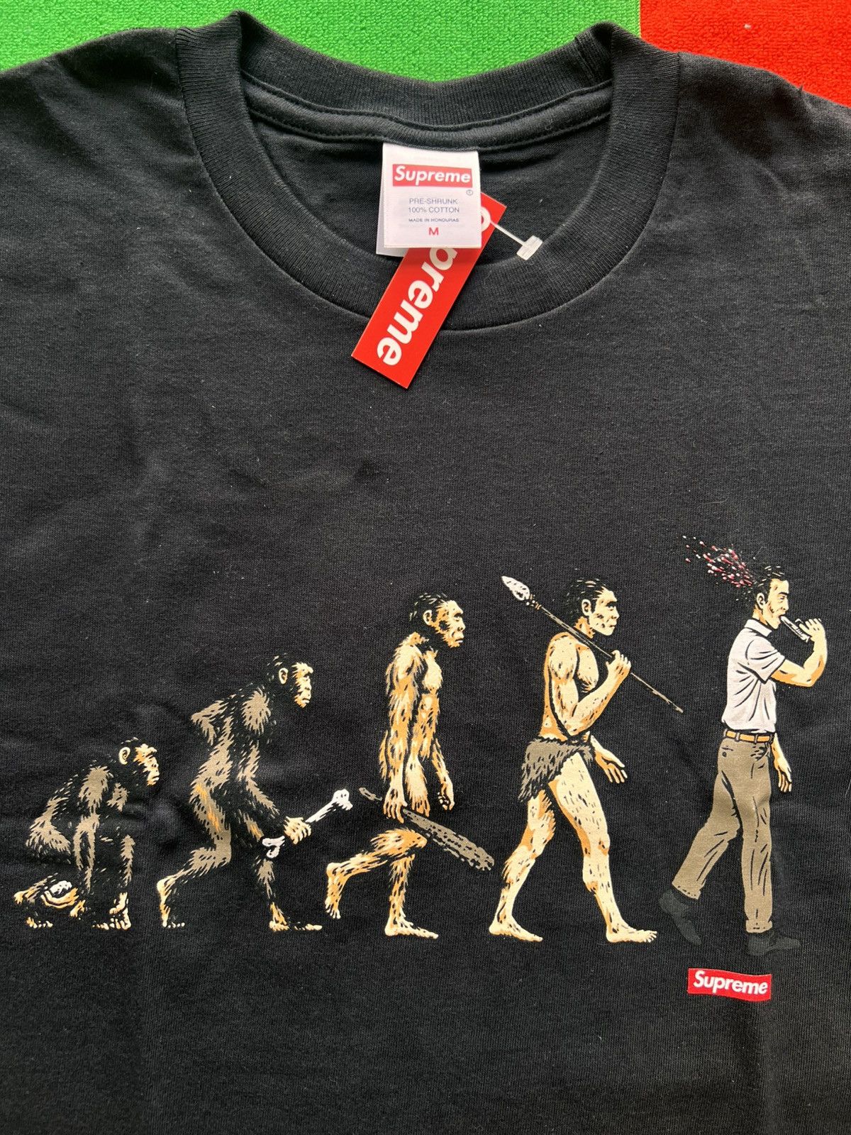 Supreme Evolution Tee Black M ape human t-shirt primitive