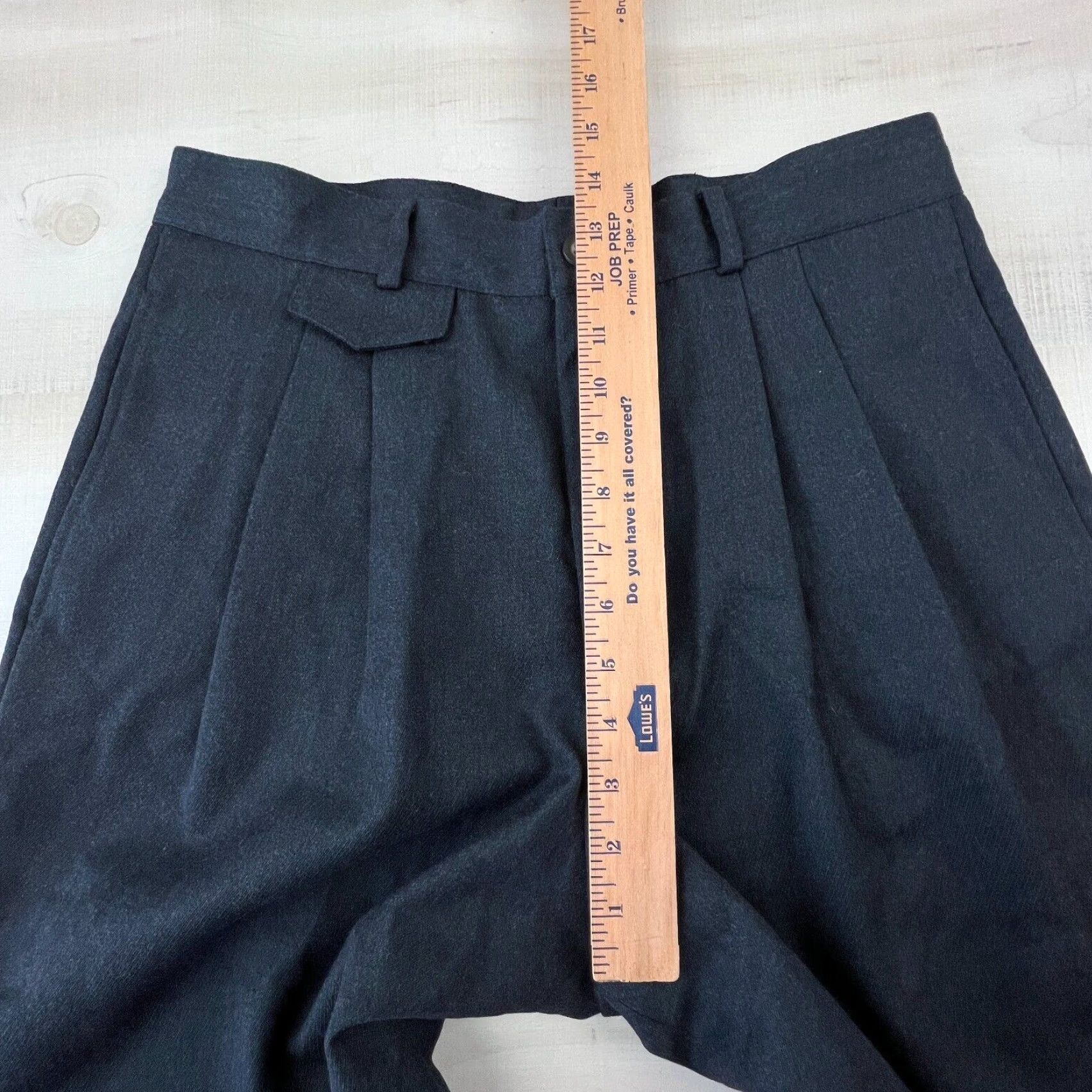 Vintage Cecilia Metheny Women's Gray Dress Pants 34 Regular Fit Pleated Wool Unhemmed Made in Italy Size 24" / US 00 / IT 34 - 6 Thumbnail