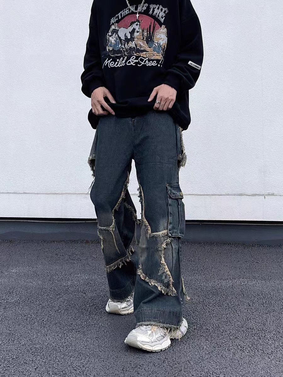 Japanese Brand × Jean Detachable pentagram design baggy jeans Size US 34 / EU 50 - 2 Thumbnail