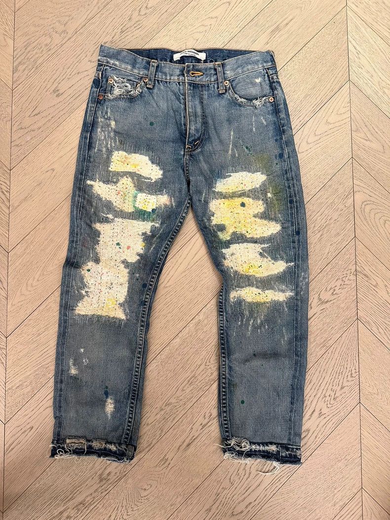 Junya Watanabe Junya Watanabe Distressed Embroidered Jeans Size 26" / US 2 / IT 38 - 1 Thumbnail