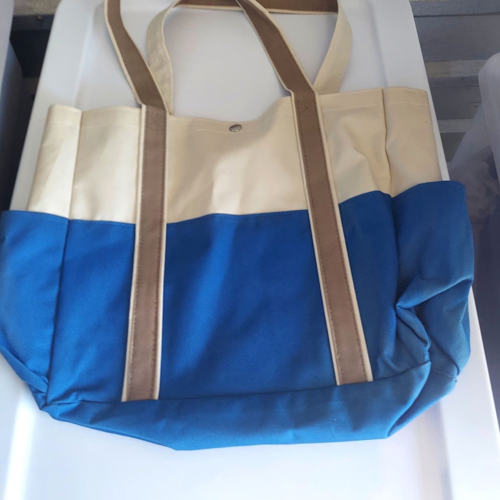 Vintage Nerdiocon 2023 Blue/White Tote Bag Hit Tote Unisex Adults White/Blue Convention Travel Casual B29 Size ONE SIZE - 7 Thumbnail