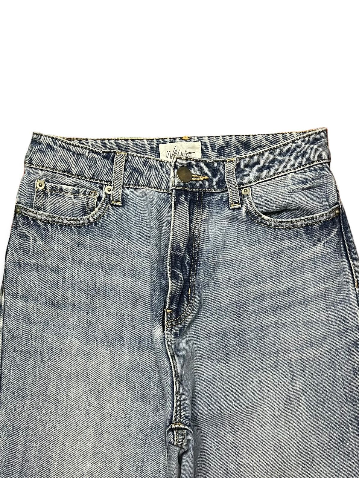 Japanese Brand SALES🔥Vintage Japanese Brand Blue Wash Distress Flare Jeans Size 26" / US 2 / IT 38 - 4 Thumbnail
