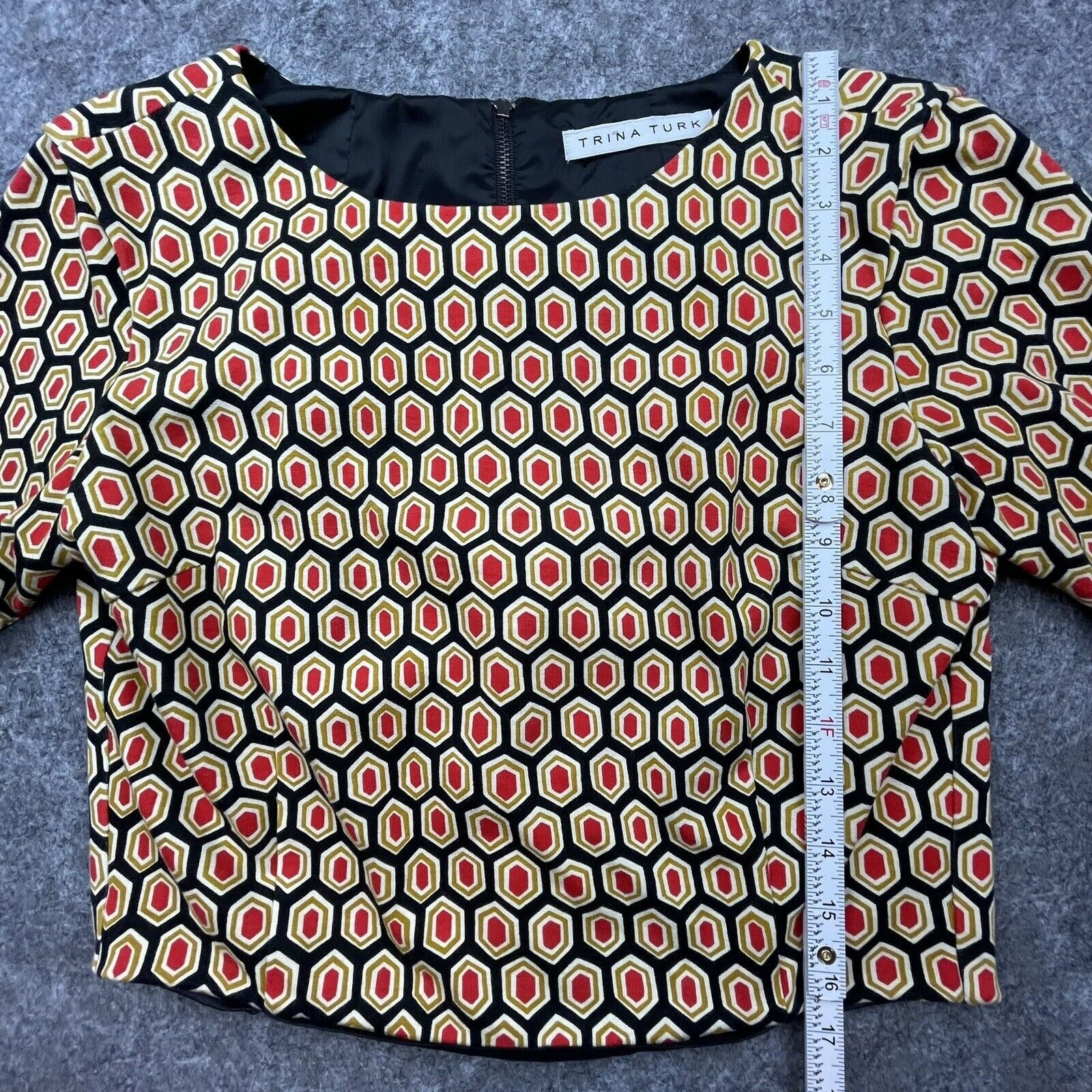 Trina Turk Trina Turk Shirt Womens Small Boxy Crop Structured Lined Size S / US 4 / IT 40 - 6 Thumbnail