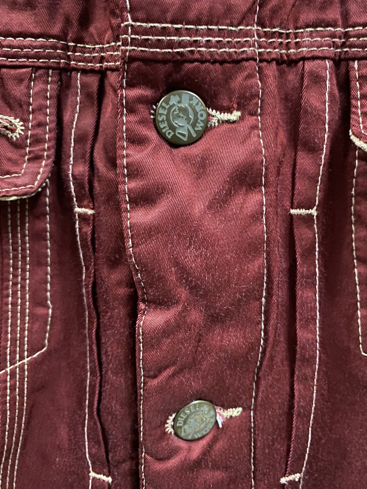 Designer × Diesel × Rockstar Games Vintage DIESEL BOWLING nylon/corduroy trucker jacket Size US M / EU 48-50 / 2 - 5 Thumbnail