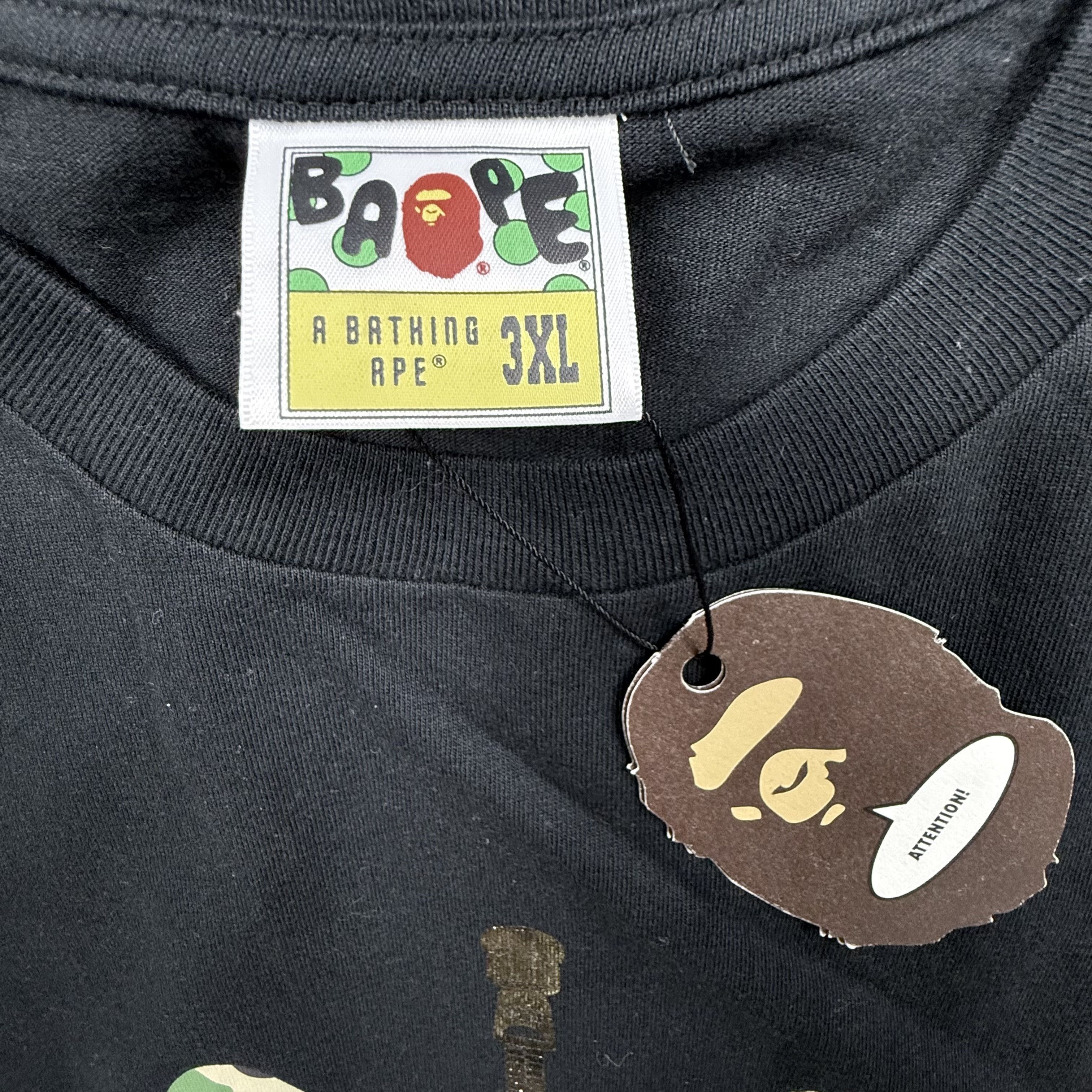 Bape BAPE Shark ABC Camo Zipper T-Shirt Black Green XXXL Size US XXL / EU 58 / 5 - 4 Thumbnail