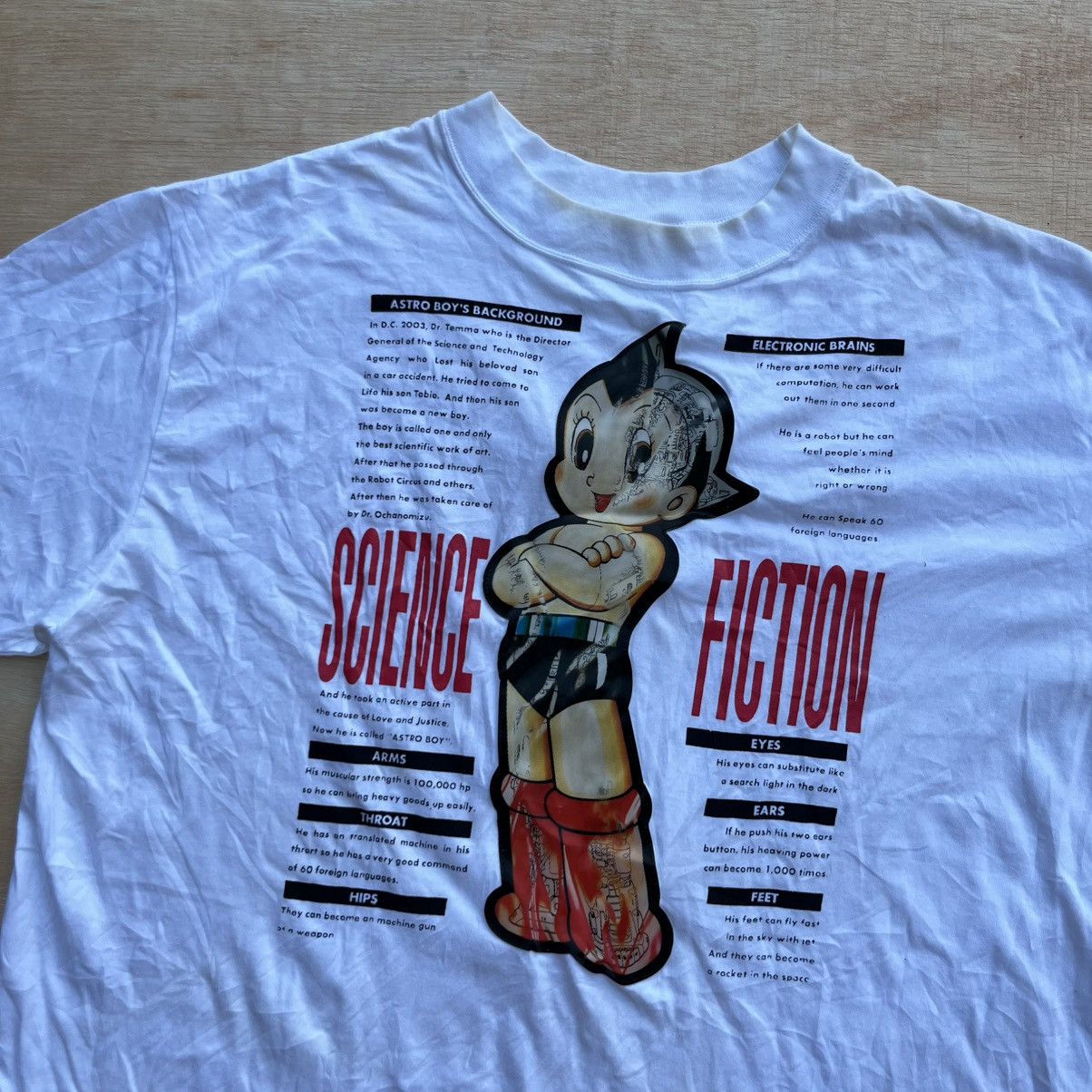 Anime MIGHTY ATOM ASTRO BOY SINGLE STITCH VINTAGE 90s ANIME Size US M / EU 48-50 / 2 - 2 Thumbnail