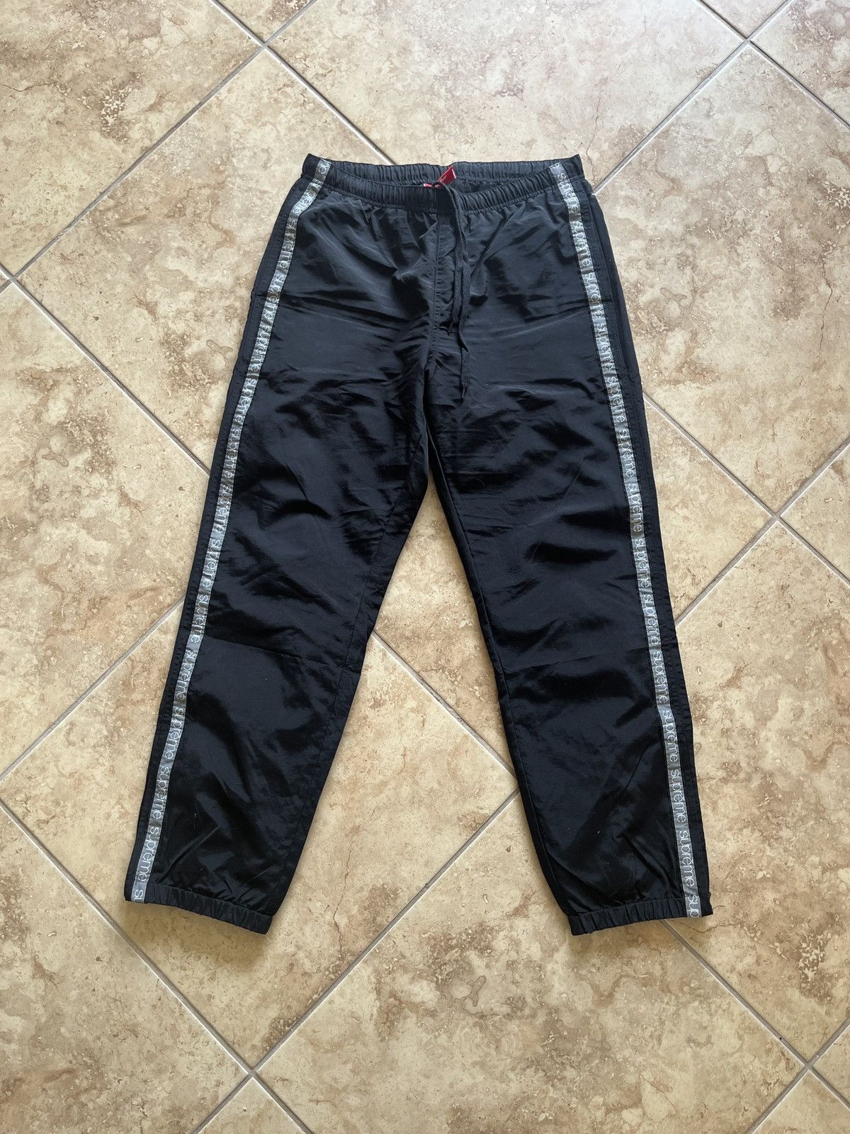 Supreme Supreme Side logo nylon Track Pants Grailed