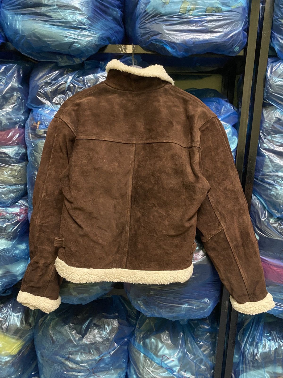 Leather VINTAGE 80S SUEDE LEATHER SHERPA LINING JACKET Size US S / EU 44-46 / 1 - 13 Thumbnail