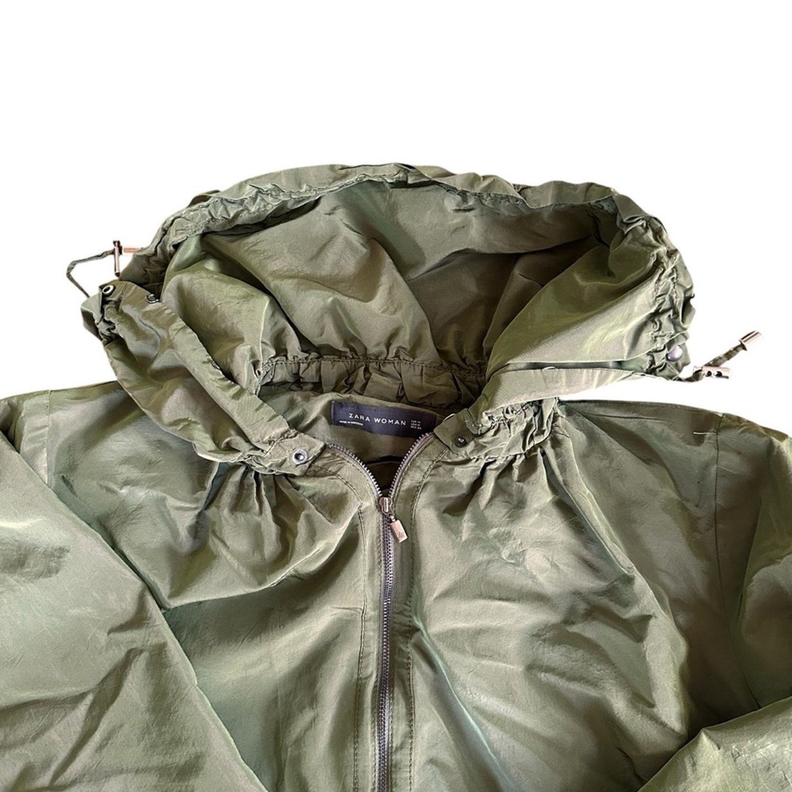 Zara Zara Hunter Green Zip-Up Jacket – Size M – EUC Size M / US 6-8 / IT 42-44 - 2 Thumbnail