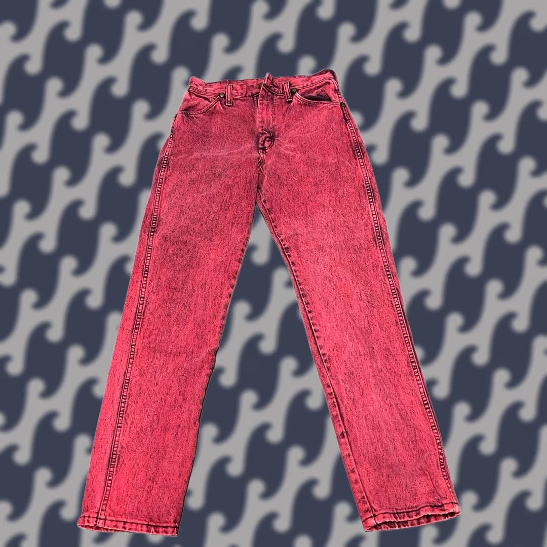 Wrangler VINTAGE Wrangler Red Acid Wash Jeans Women’s 11 High Rise Straight Leg Denim Cotton Jeans Women’s Wrangl er Logo 90s Cowboy Mens? Size 26" / US 2 / IT 38 - 1 Thumbnail