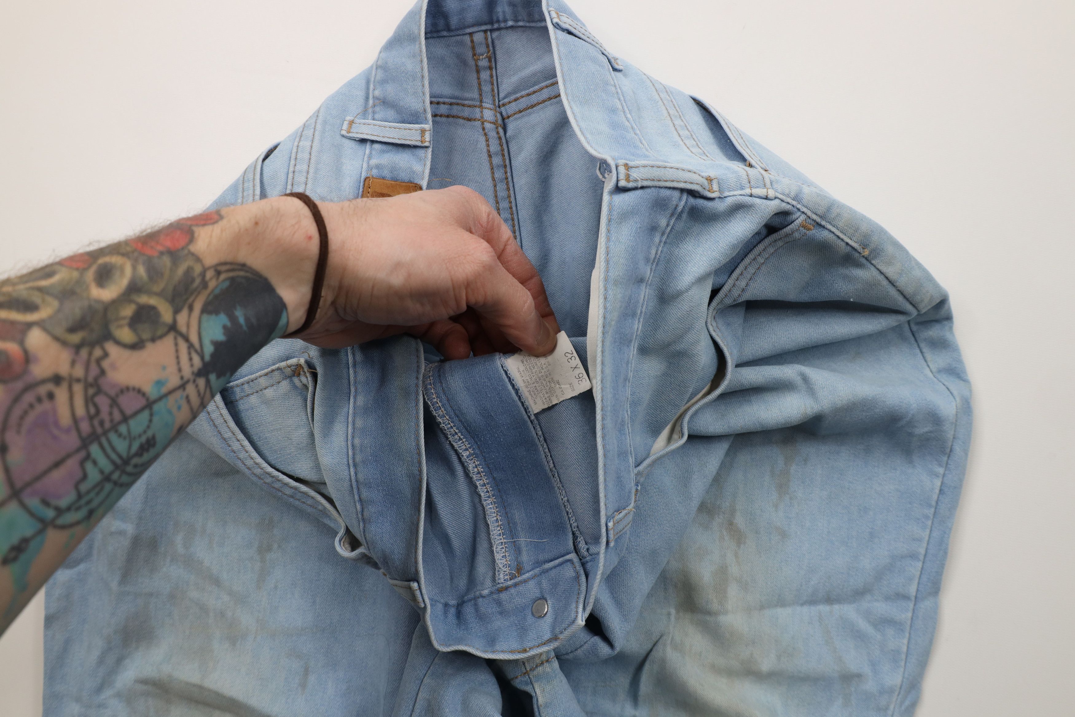 Vintage Vintage 90s Lee Flared Bootcut Denim Jeans Pants Blue USA Size US 34 / EU 50 - 10 Thumbnail