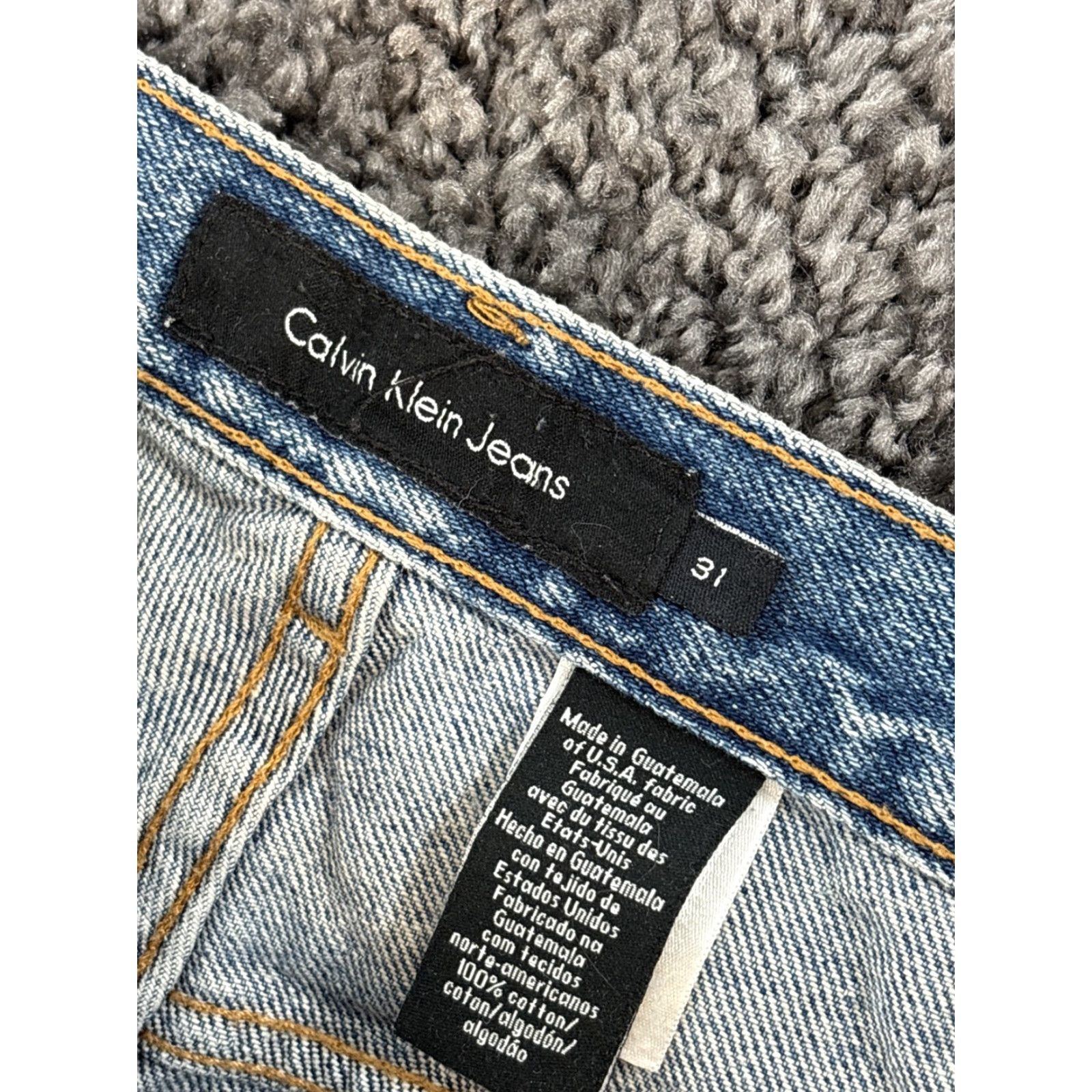 Calvin Klein VINTAGE Calvin Klein Jeans Size 31x28 Regular Men Blue Stone Wash Easy Fit Straight 31 28 Mens Jeans Size US 31 - 6 Thumbnail