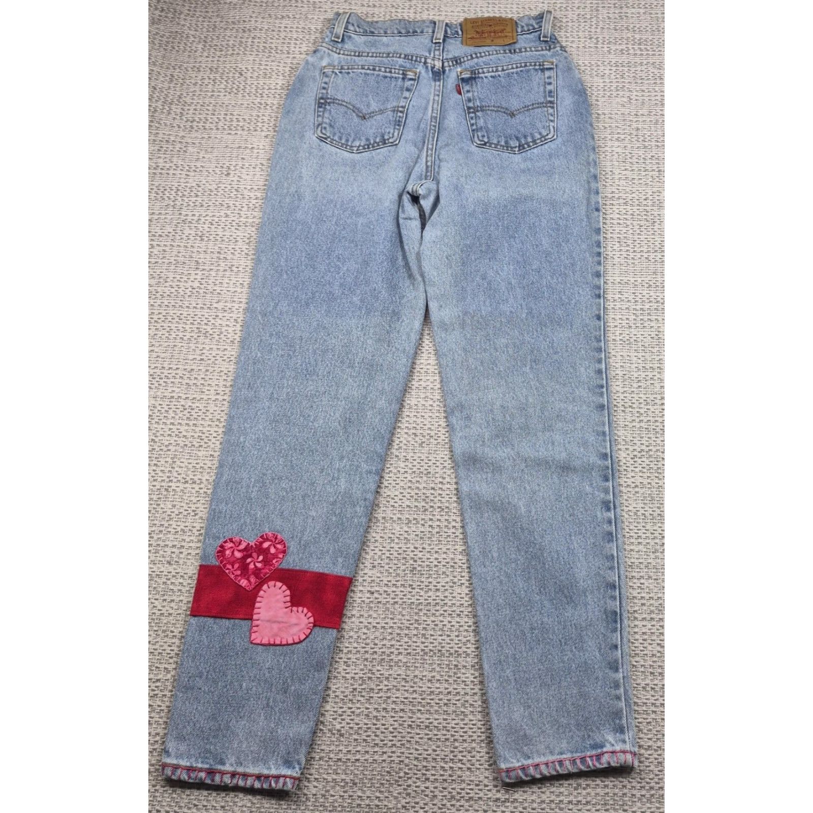 Levi's VINTAGE Levi's Jeans Juniors 9 High Rise Tapered Heart 90s USA Made 17512-0291 Women Size 30" / US 8 / IT 44 - 2 Thumbnail