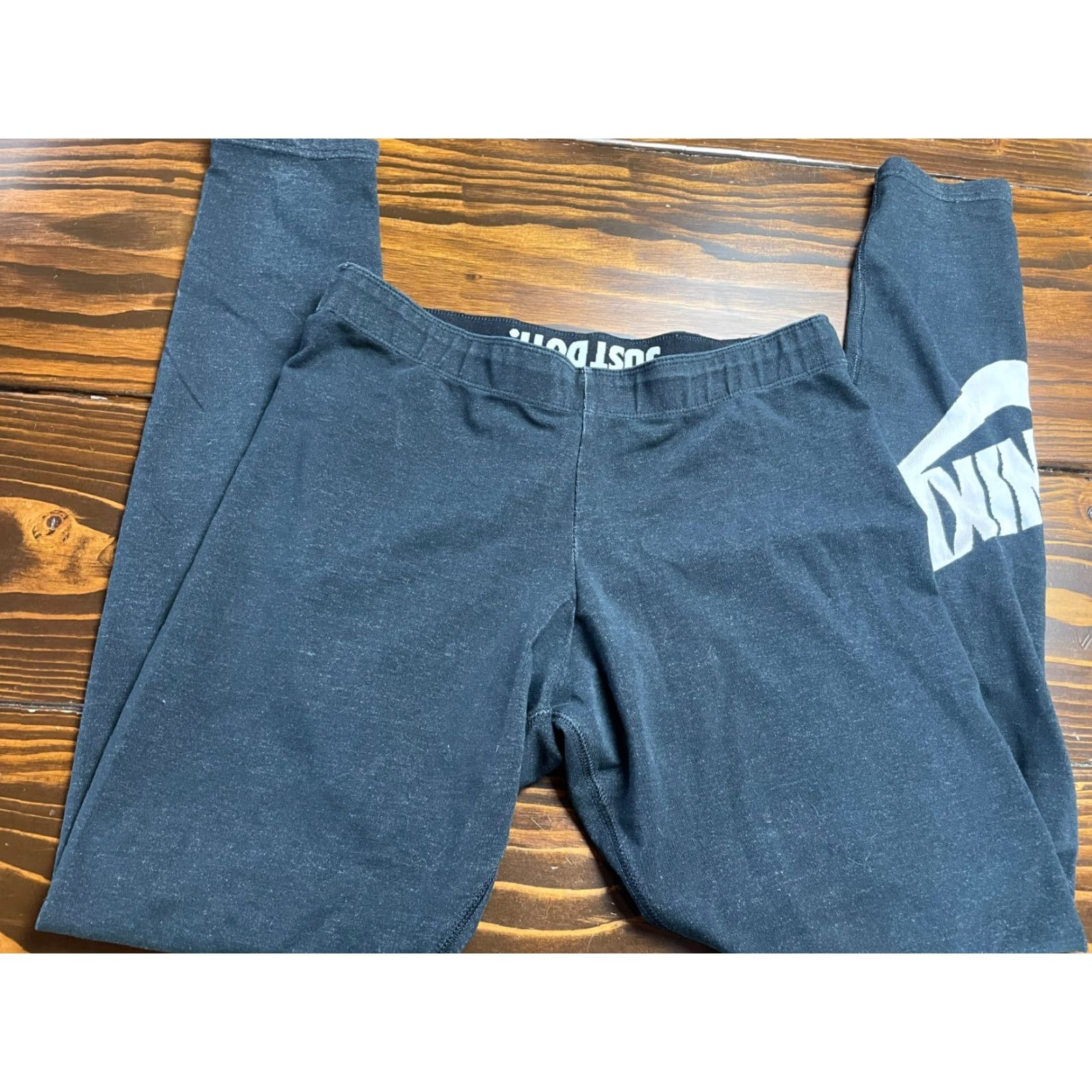 Nike Nike Pants Women's Medium Black Activewear Leggings Just Do It Womens Size 32" / US 10 / IT 46 - 2 Thumbnail