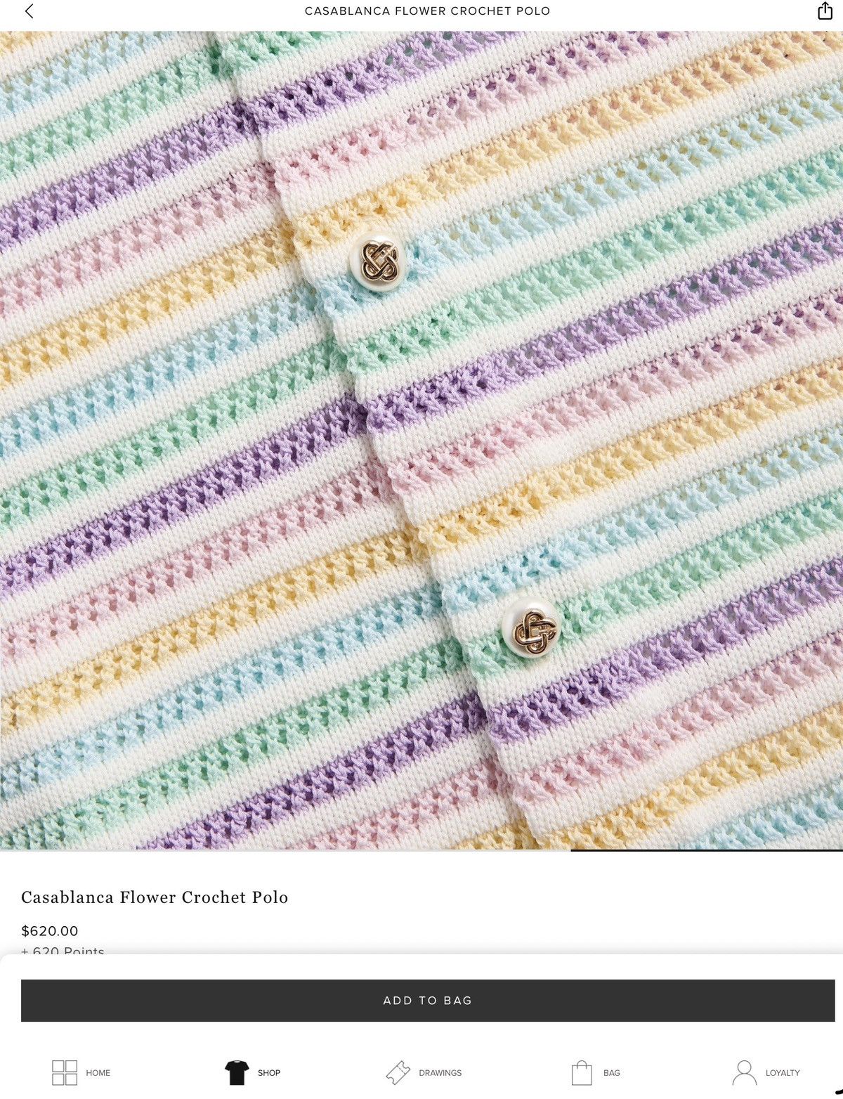 Casablanca Casablanca long sleeve crotchet polo knitted button up paris Size US S / EU 44-46 / 1 - 3 Thumbnail
