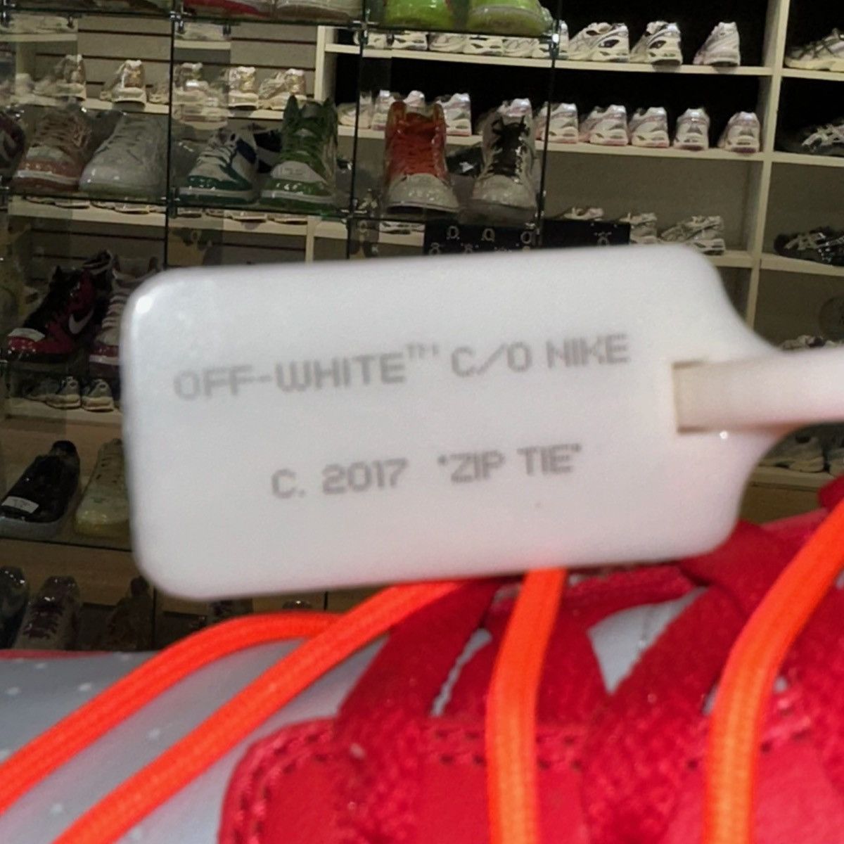 Nike Size 15 - Nike Dunk Low x OFF-WHITE University Red 2019 Size US 15 / EU 48 - 7 Thumbnail