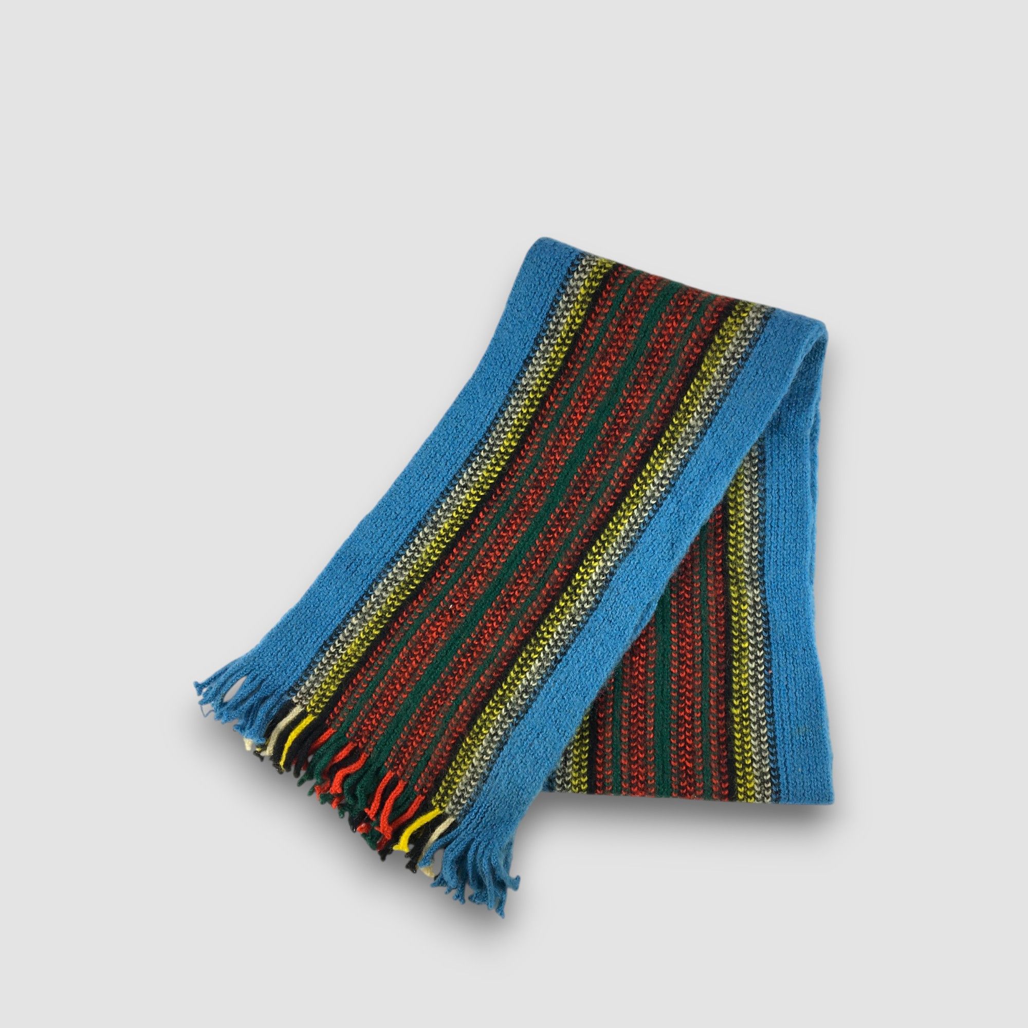 Andersons Vintage Anderson Scarf Knit Ribbed Fringe Wool Scarves Size ONE SIZE - 3 Thumbnail